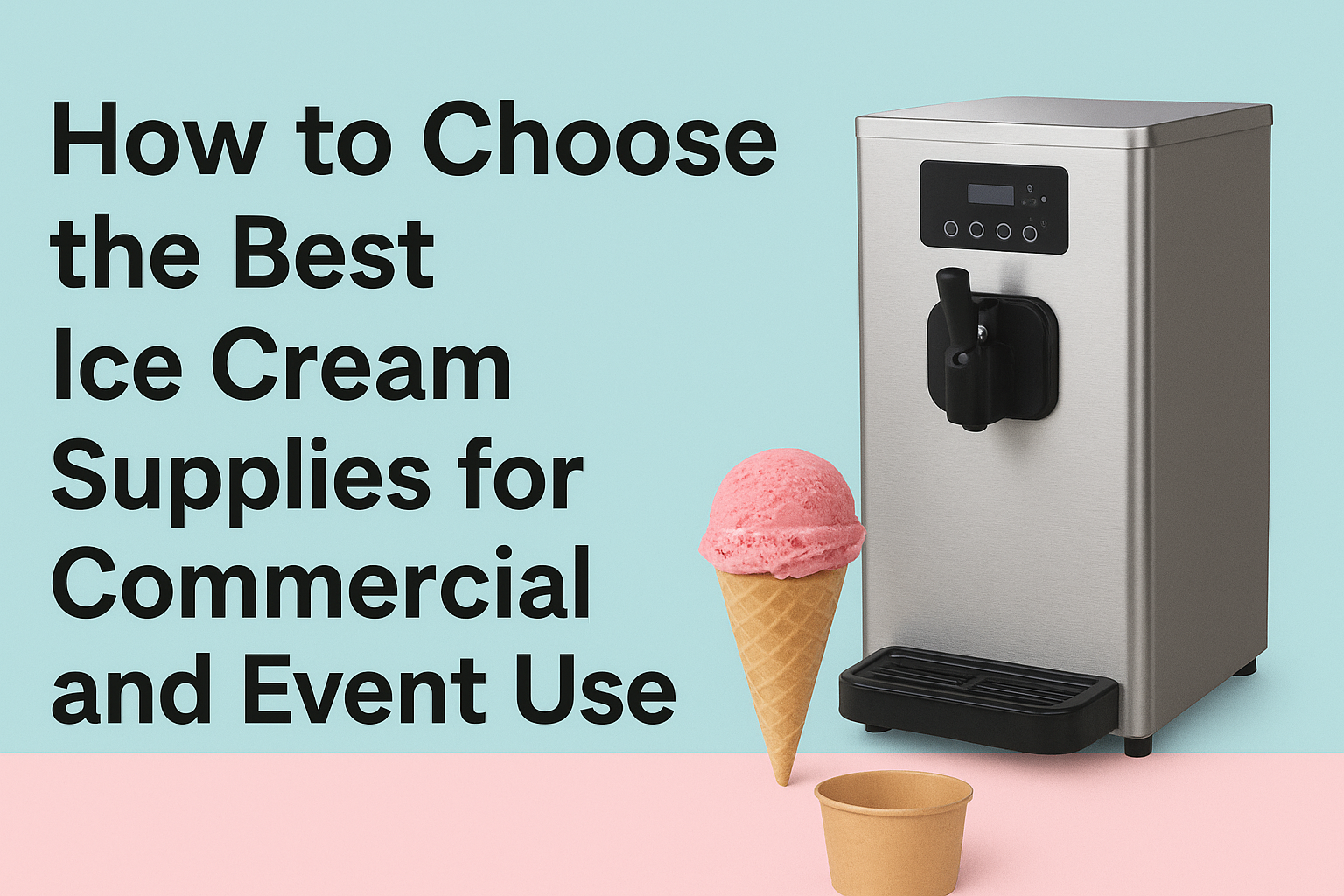 How to Choose the Best Ice Cream Supplies for Commercial and Event Use