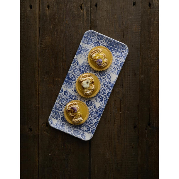 Churchill The Makers Collection Organic Rectangular Platters Porto Blue 179mm (Pack of 12)