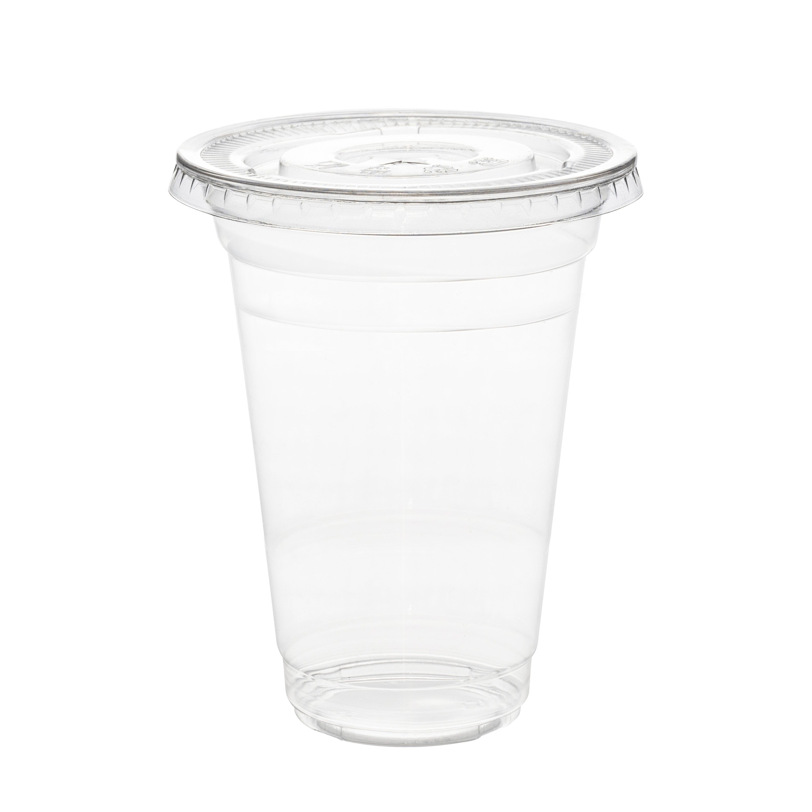Clear Smoothie Cup RPET 16oz with Lids - 1000 Cups