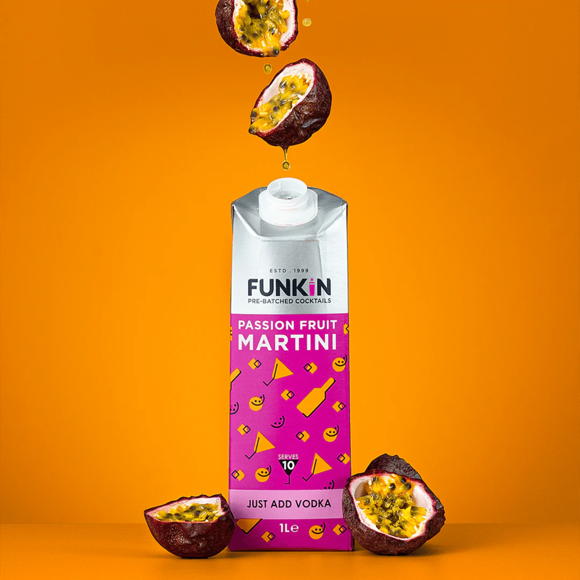 Funkin Pre-Batched Cocktails Passion Fruit Martini 1L