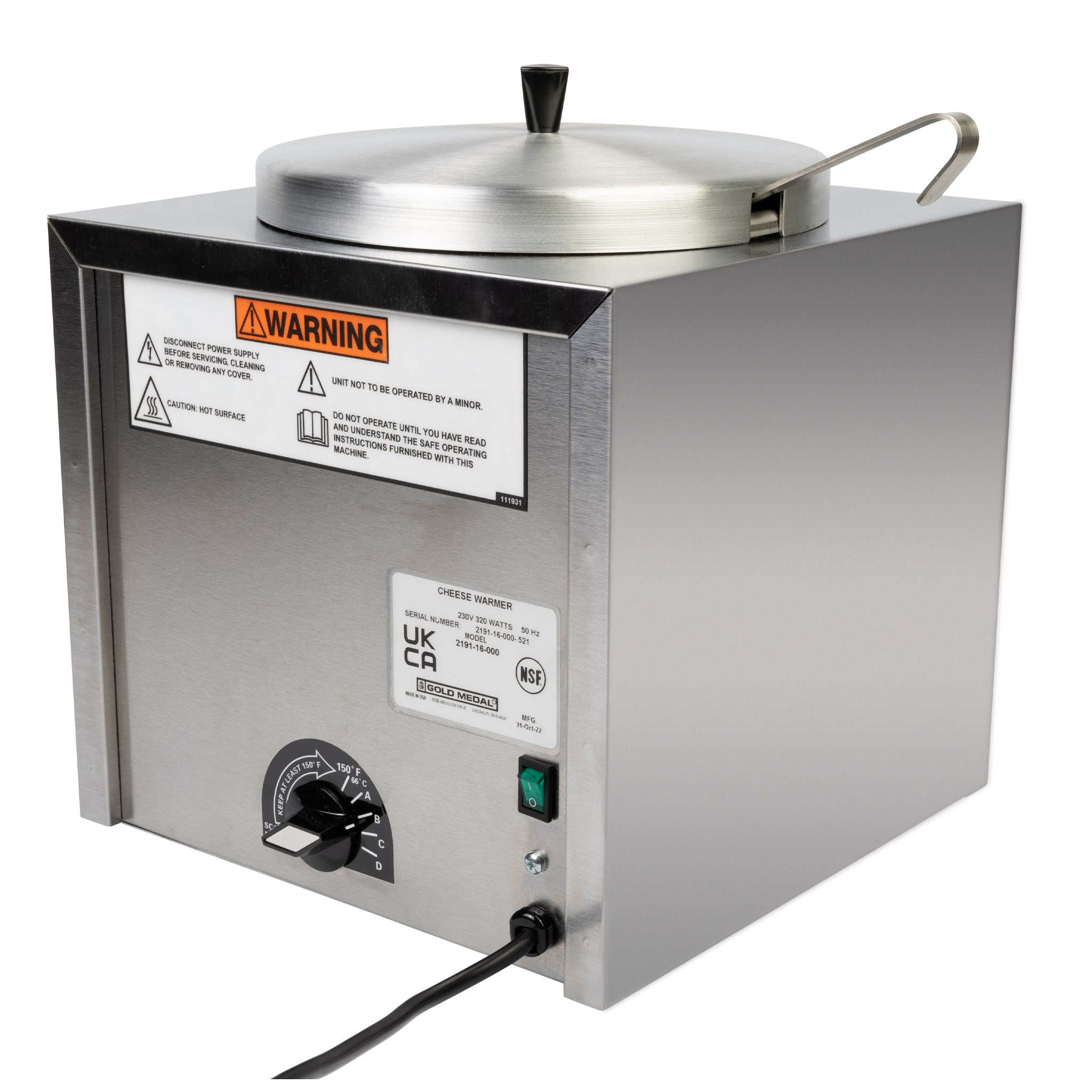 Gold Medal Dipper-Style Nacho Cheese Warmer