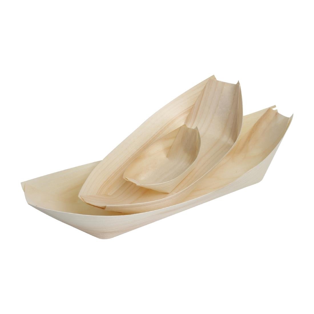 Fiesta Compostable Wooden Sushi Boats Small 80mm (100 pack)