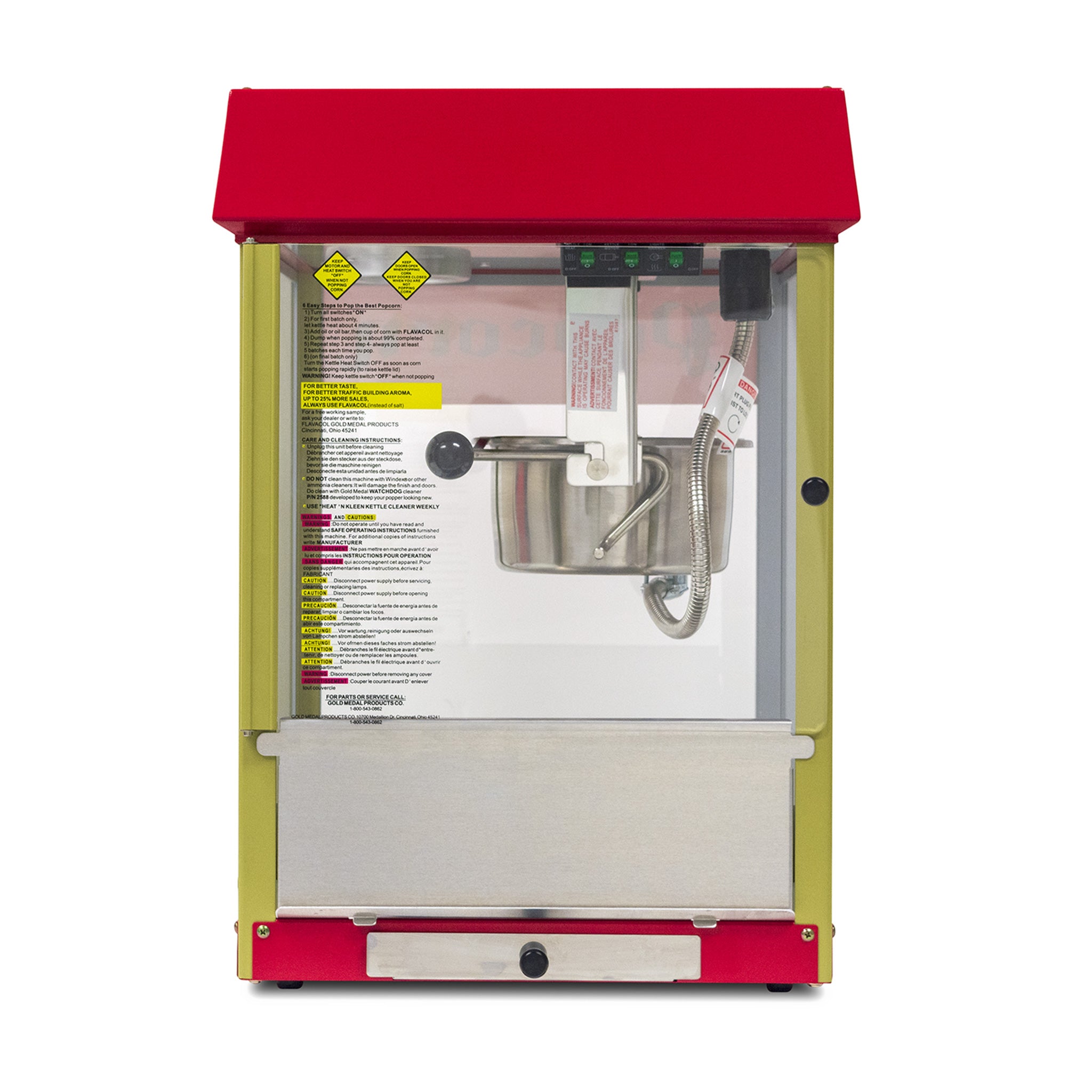 8oz Red Fun Pop Popcorn Machine Gold Medal