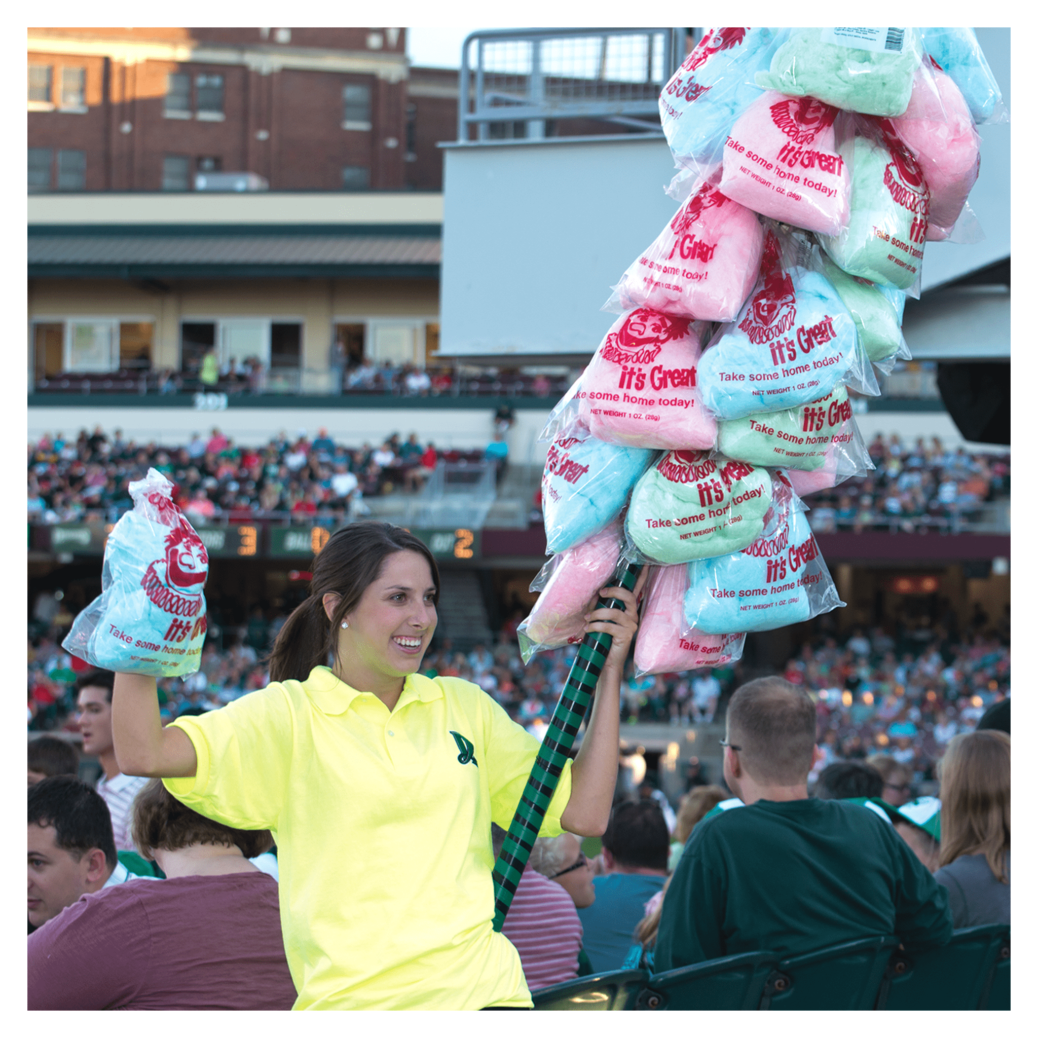 Red Clown Candy Floss Bags - 100/Pack