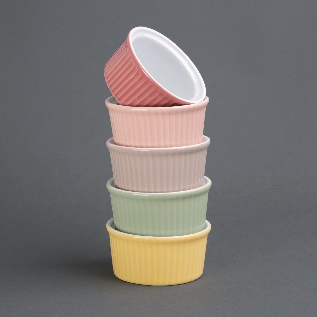 Olympia Pastel Ramekin Red 70ml (Pack of 12)