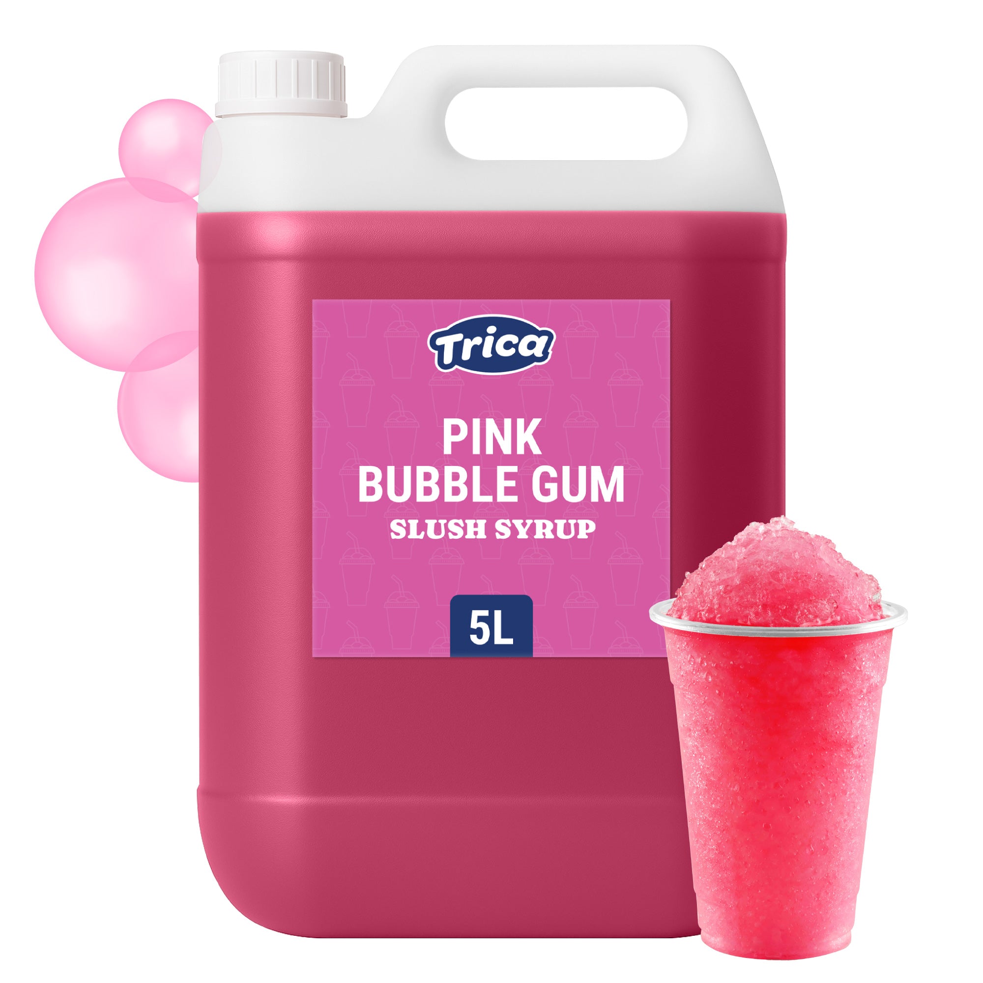 TRICA Pink Bubblegum Slush Syrup 5 Litre