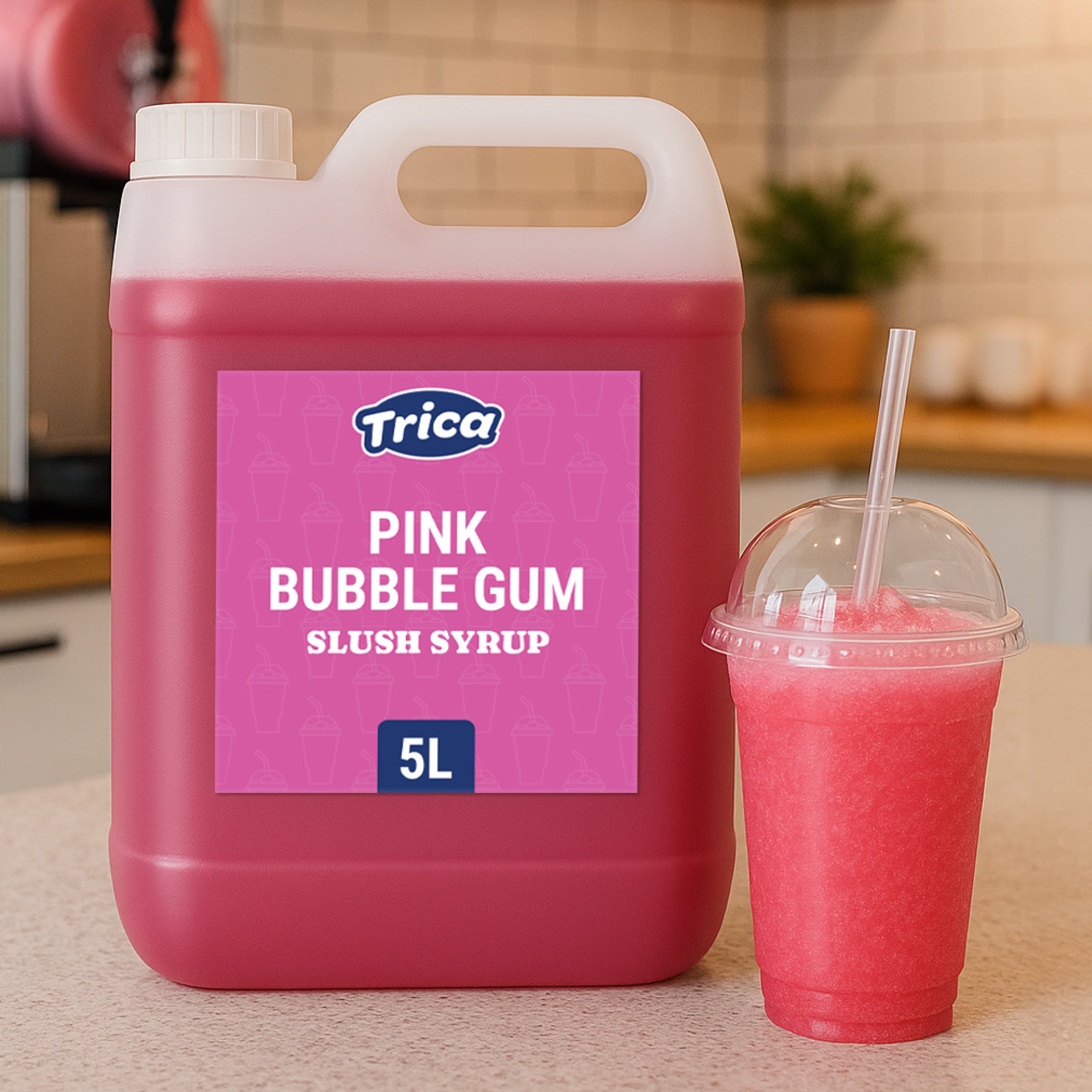 TRICA Pink Bubblegum Slush Syrup 5 Litre