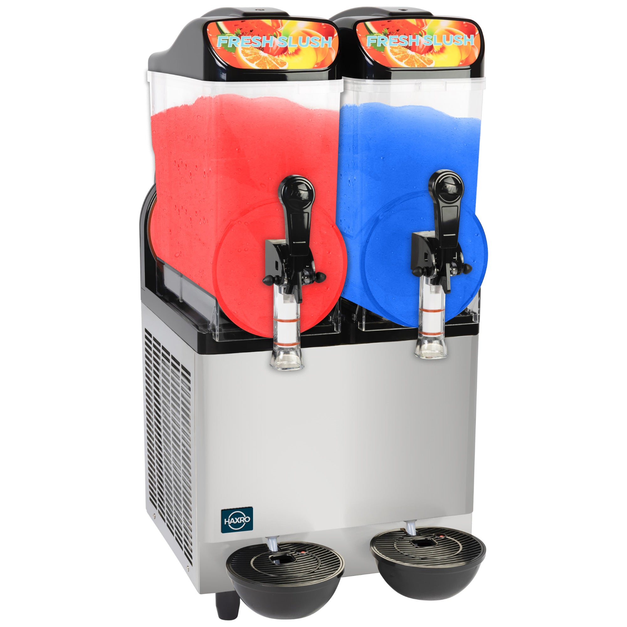 HAXRO Commercial Twin Slush Machine 2 x 12L 2-in-1