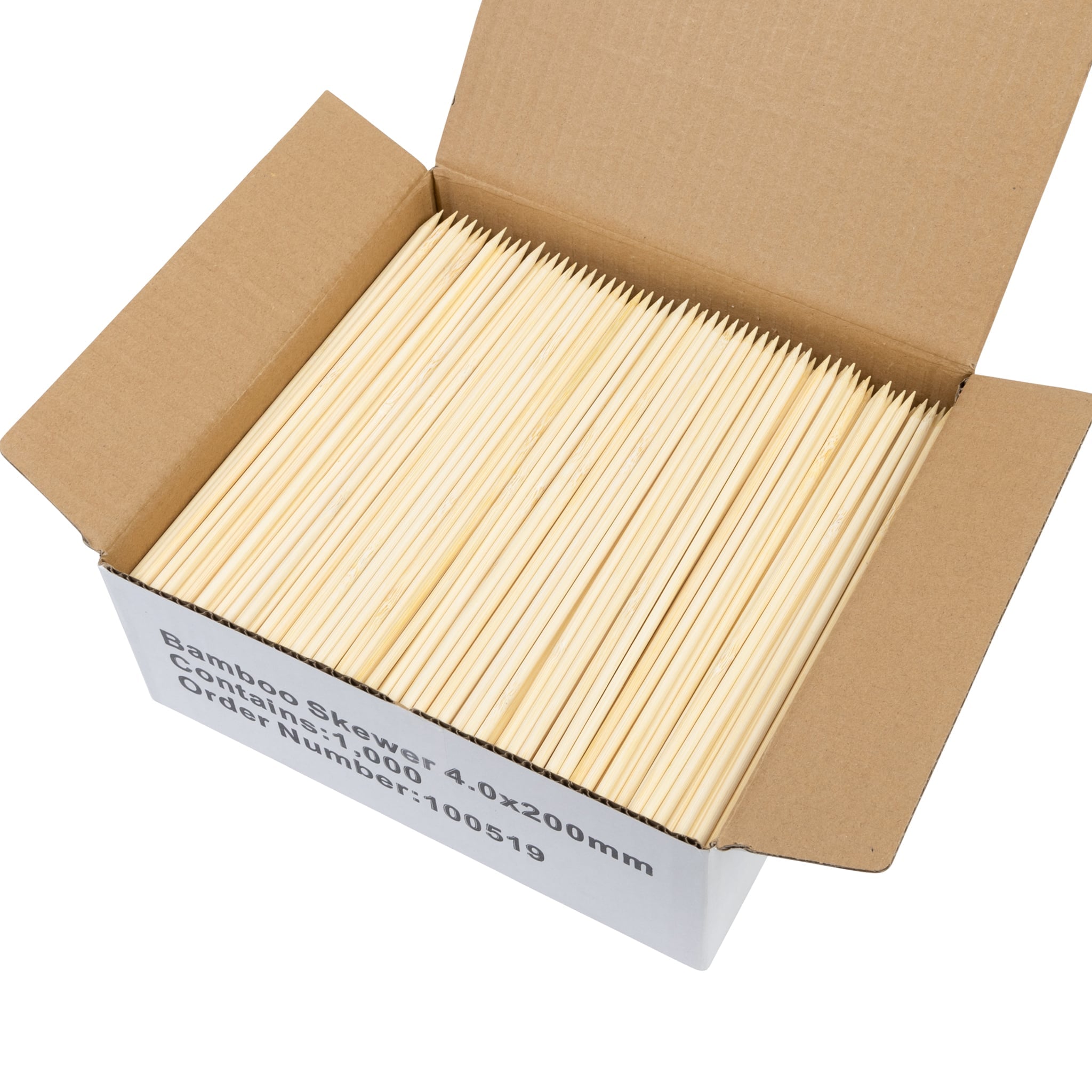 Bamboo Skewer 200MM X 4MM 1000 Per Pack