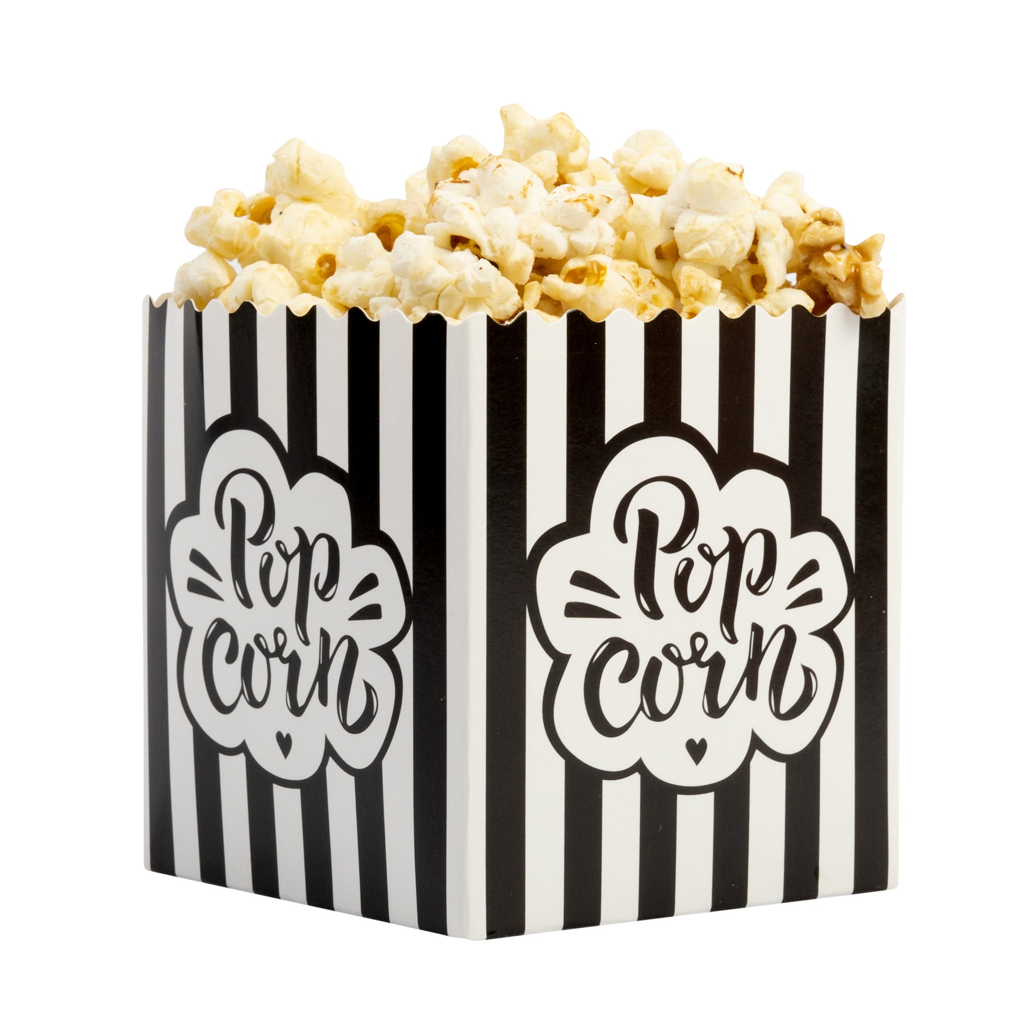 Black & White Striped popcorn boxes