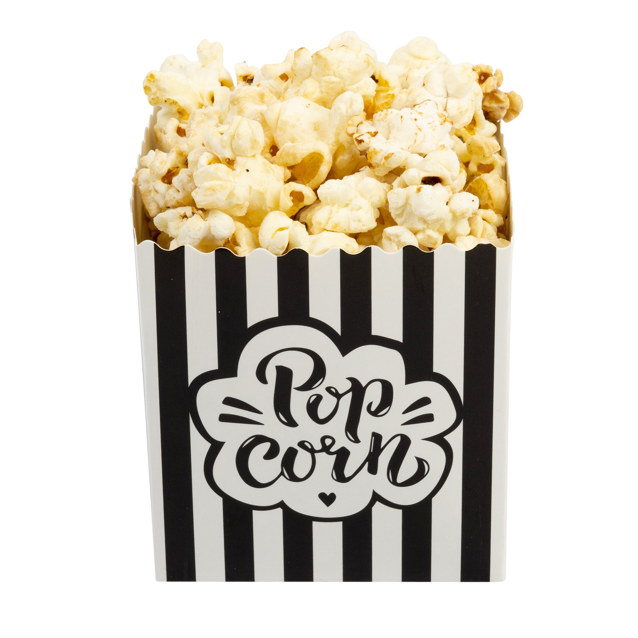 Black & White Striped popcorn boxes