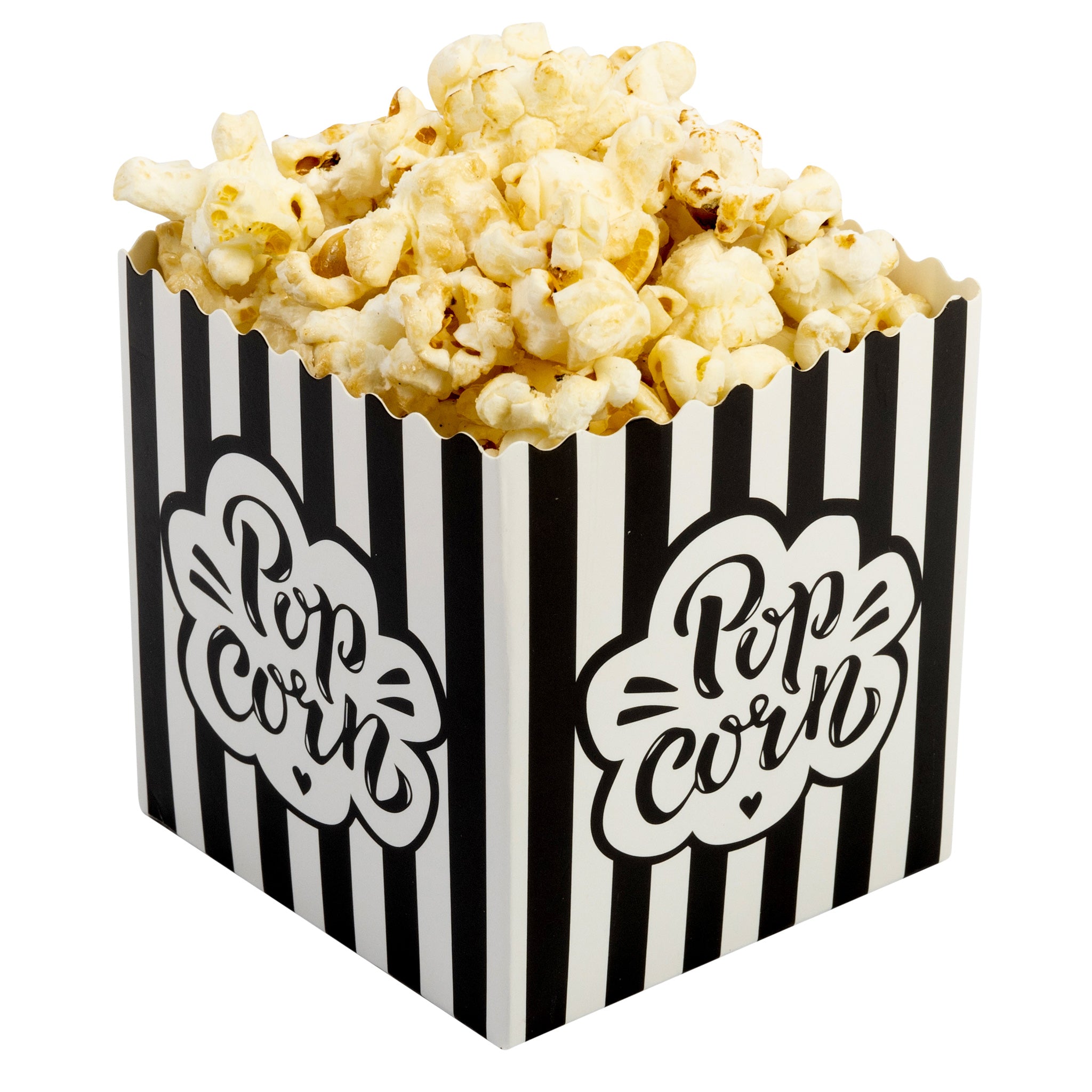 Black & White Striped popcorn boxes