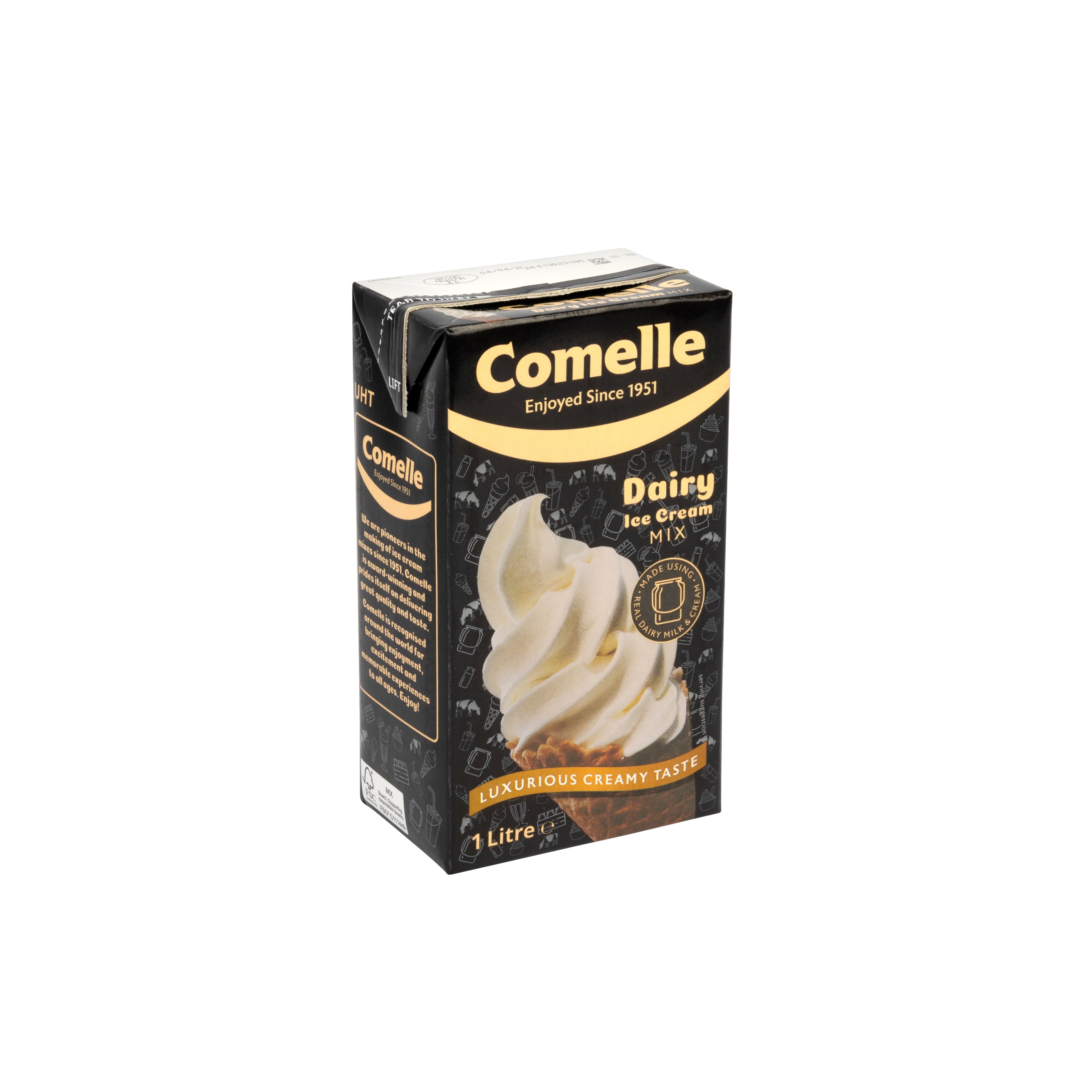 NEW! Comelle Dairy Ice Cream Mix 12 X 1L