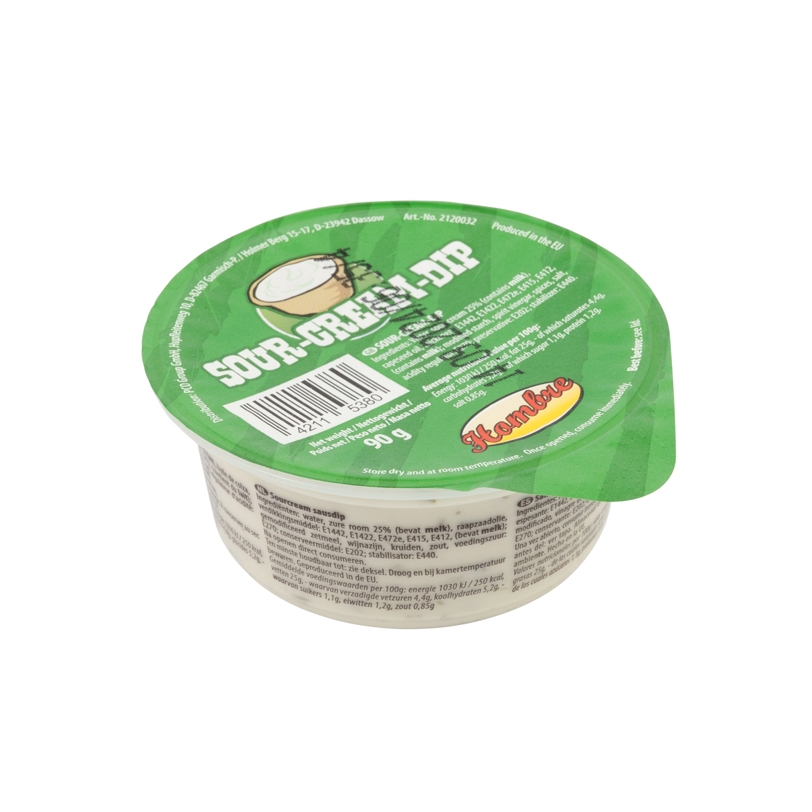 Hombre Sour Cream Dip Portion 48 x 90g