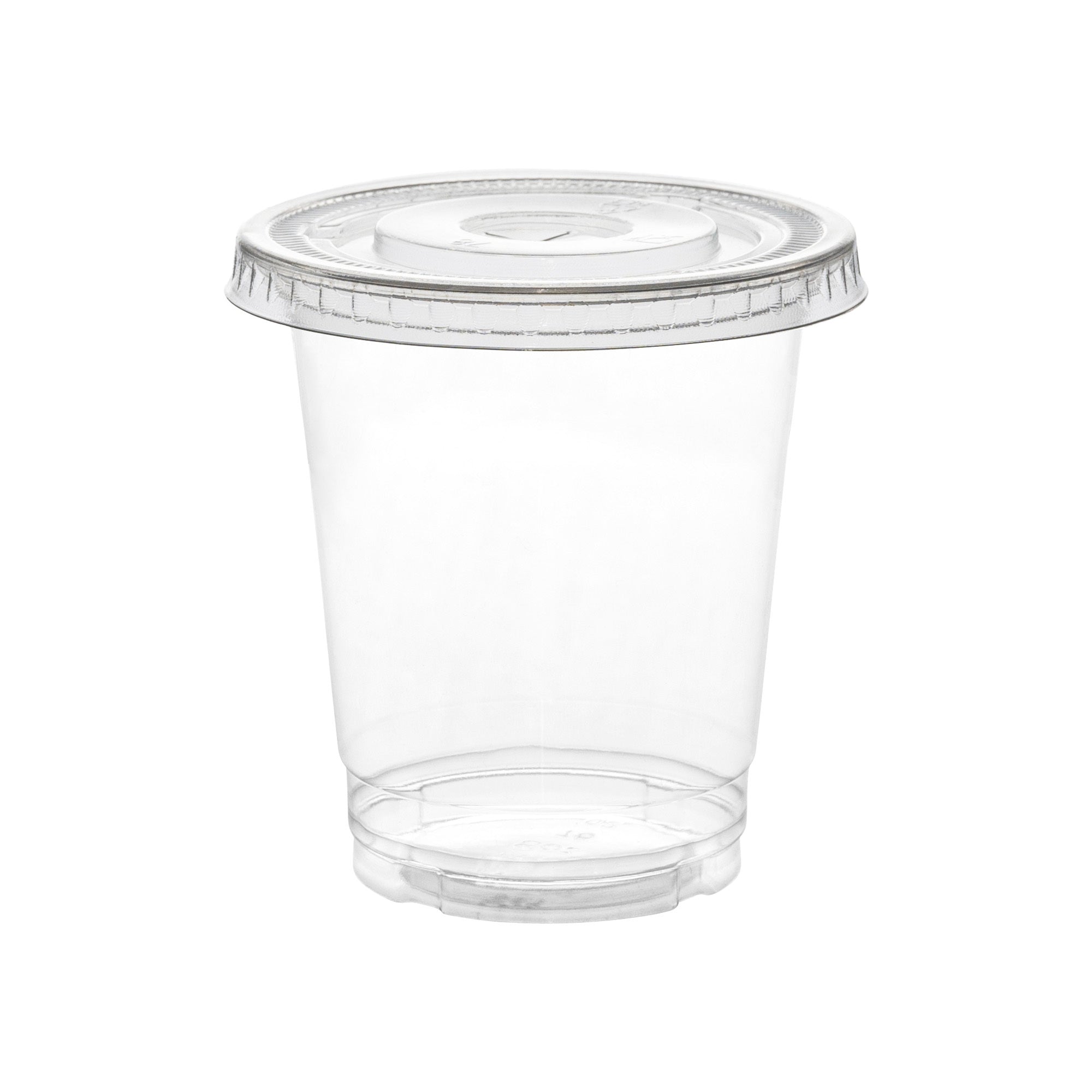 Clear Smoothie Cup RPET 8oz with Lids - 1000 Cups