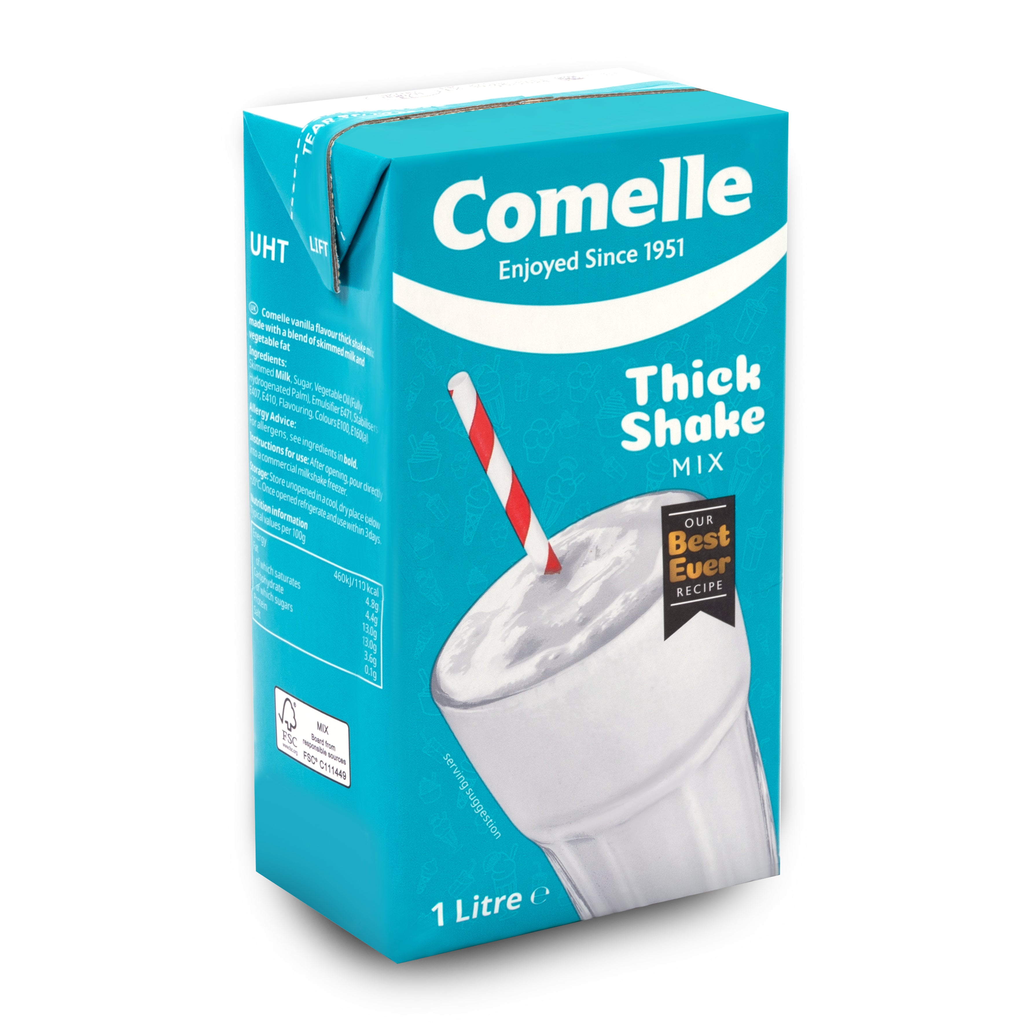Comelle Thick Shake Mix 12 x 1L