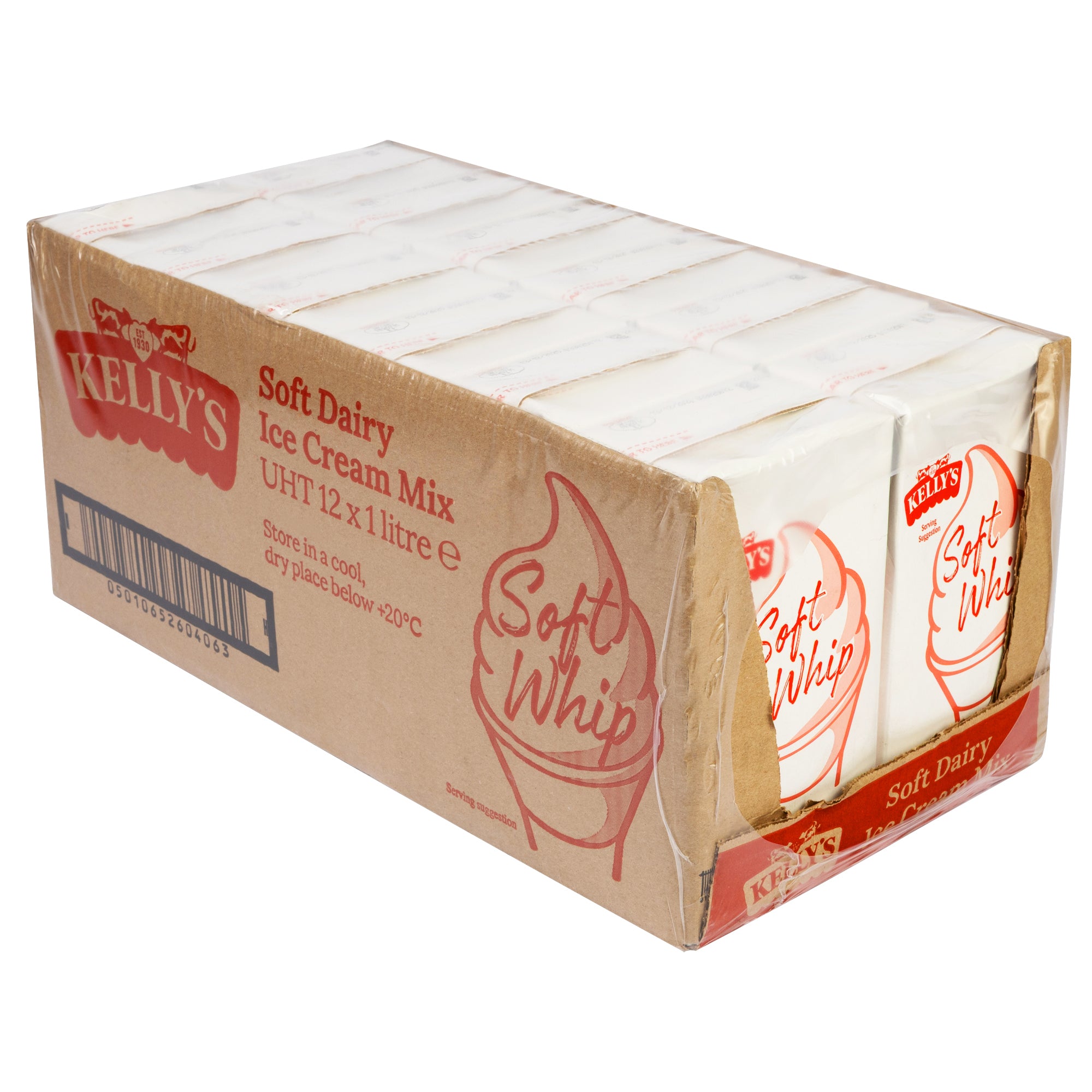 Kelly's Soft Whip Dairy Ice Cream Mix 12 x 1 L