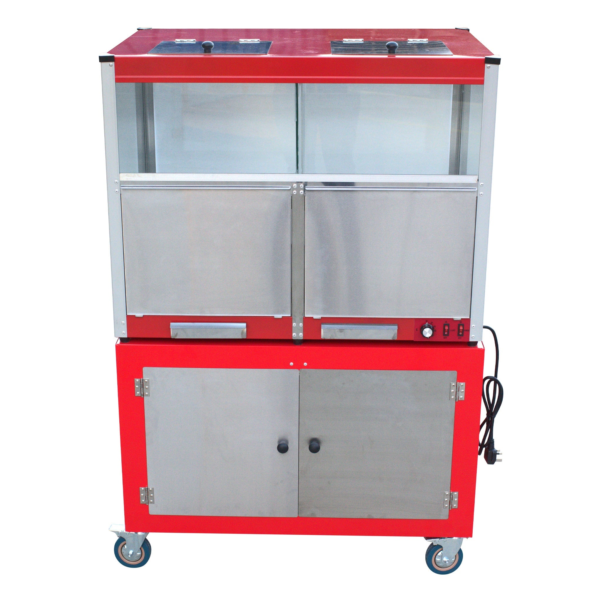 HAXRO Large Double Popcorn Warmer With Base