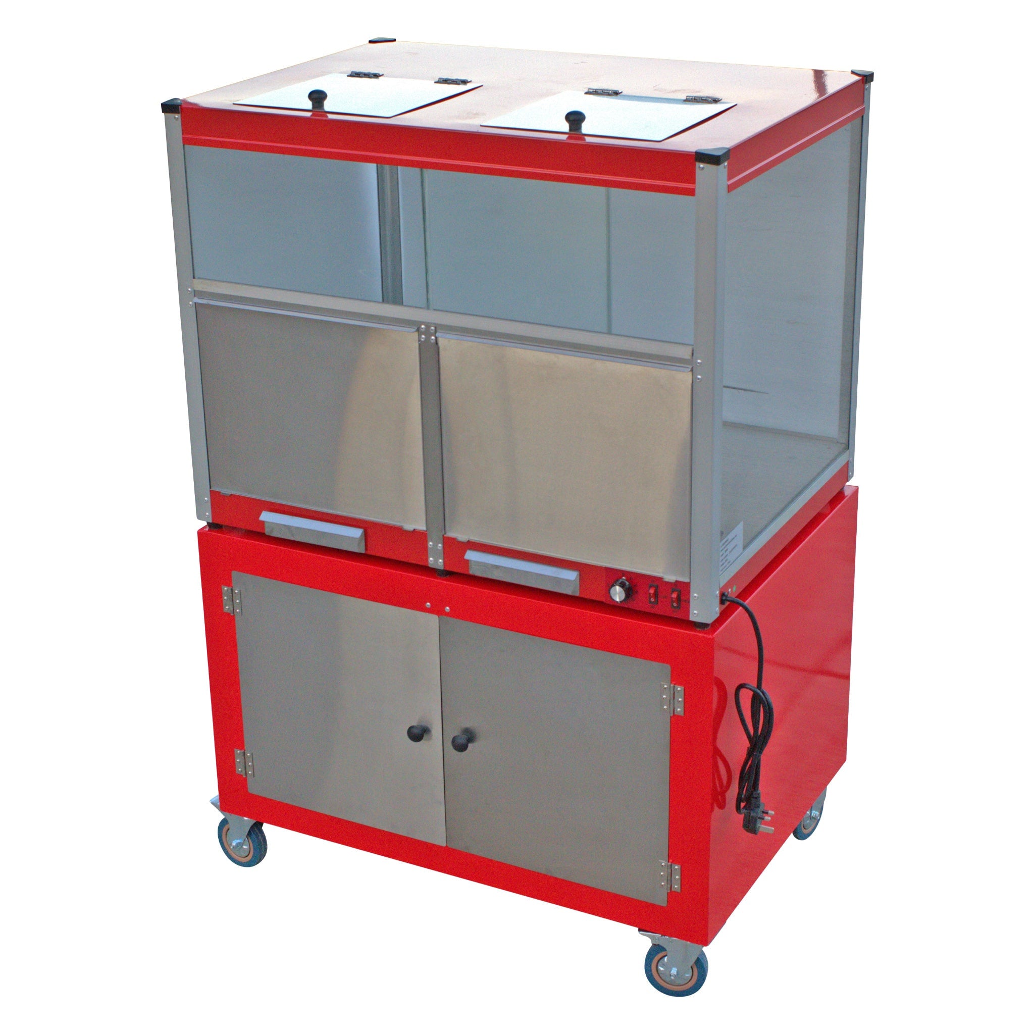 HAXRO Large Double Popcorn Warmer With Base