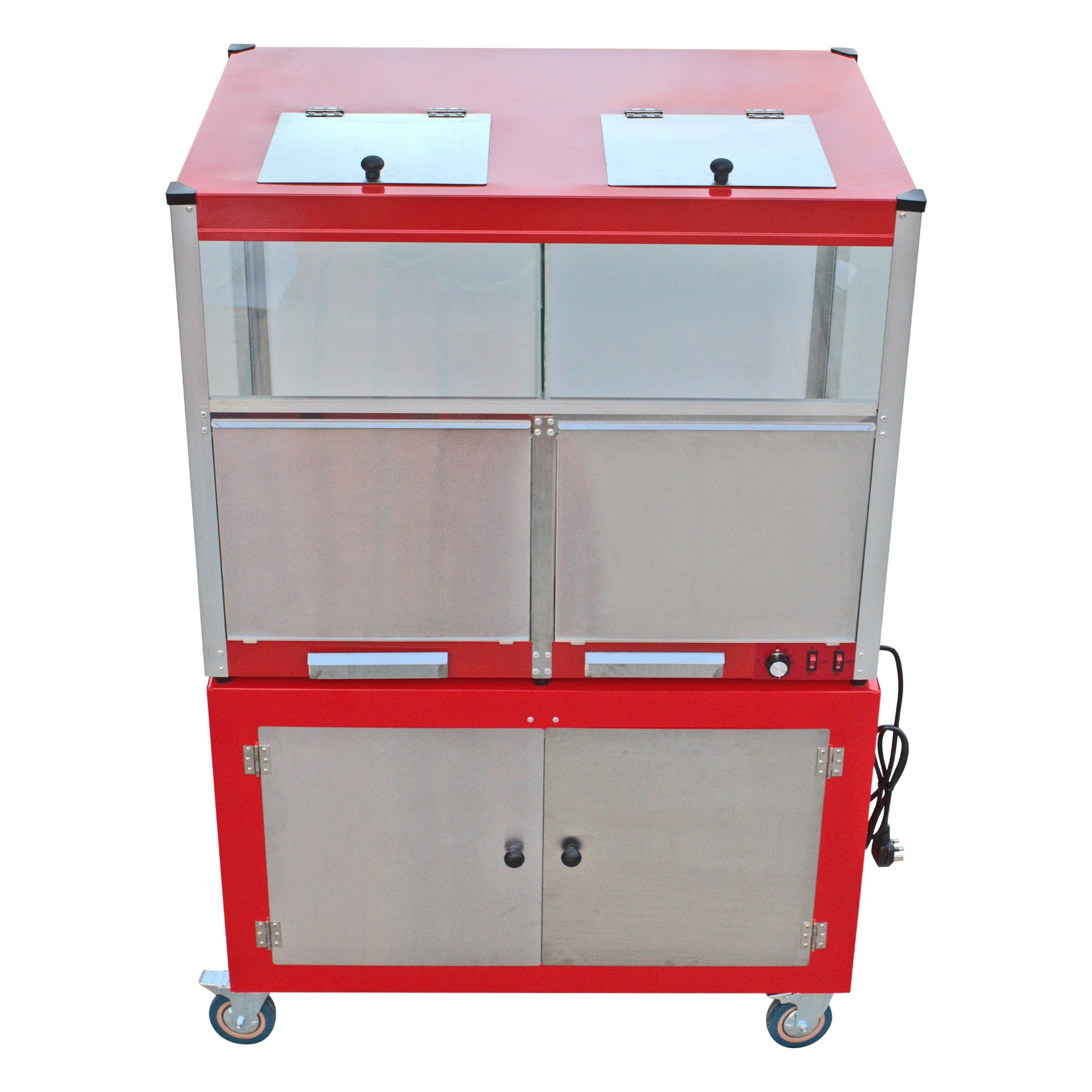 HAXRO Large Double Popcorn Warmer With Base