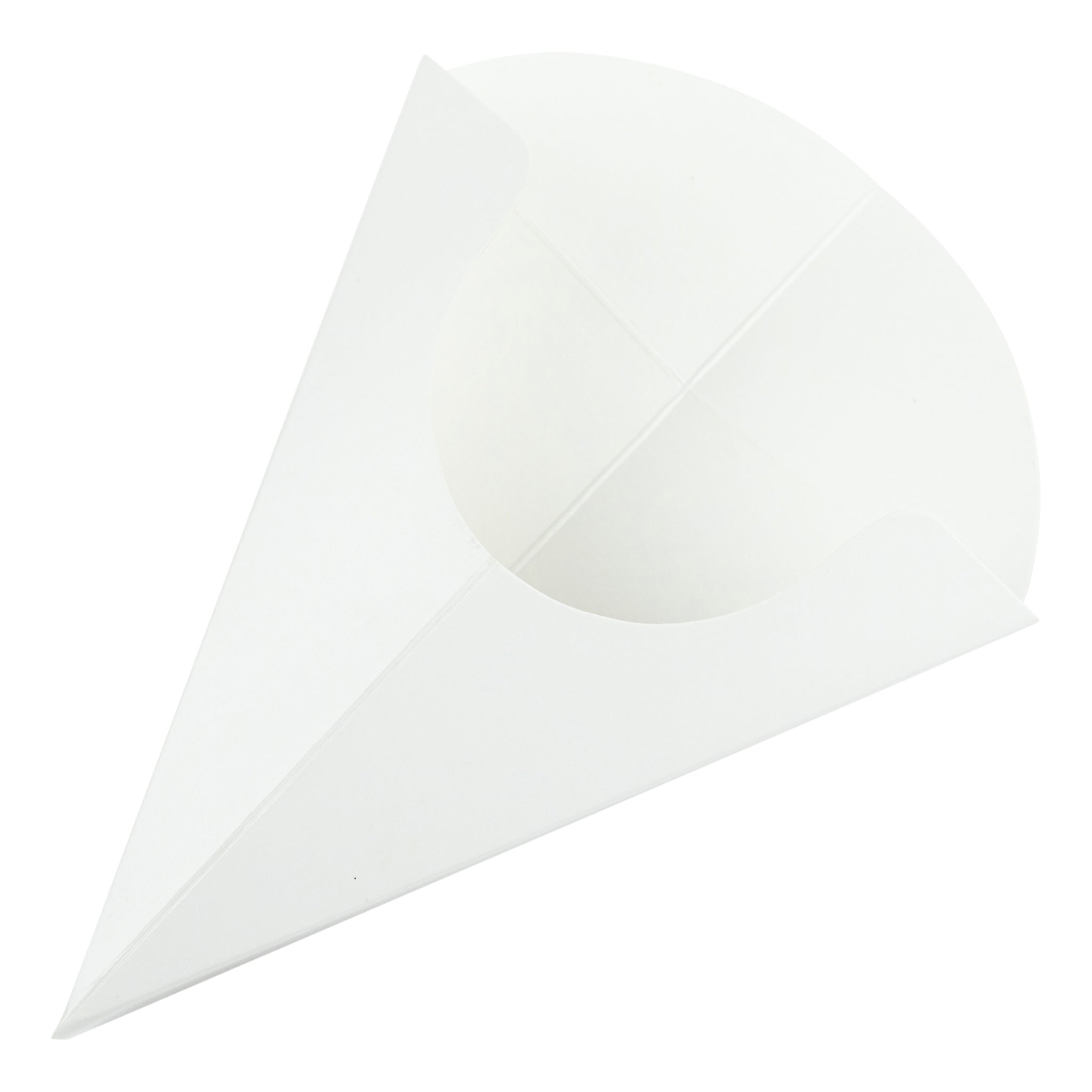 Dexlo Plain white Crepe Cone Holders - 500/Pack