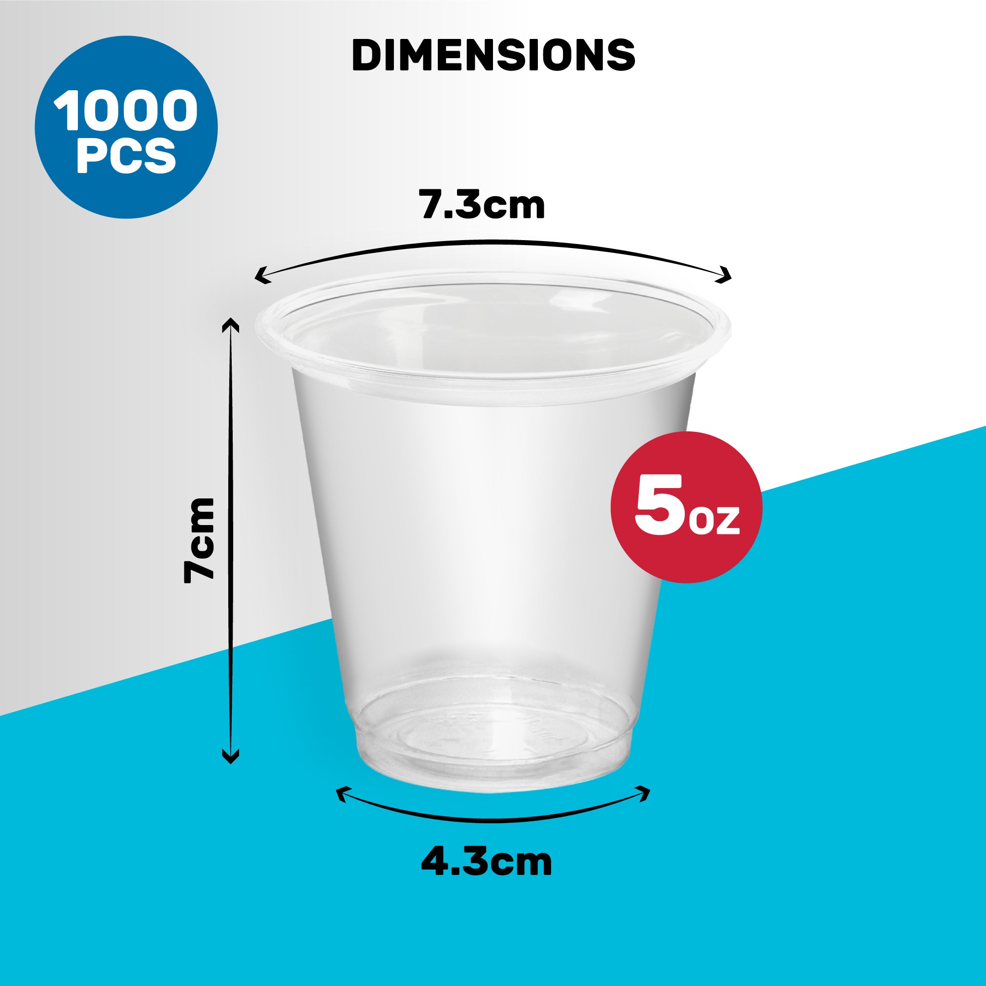 DEXLO Slush Cups 5oz - Pack of 1000