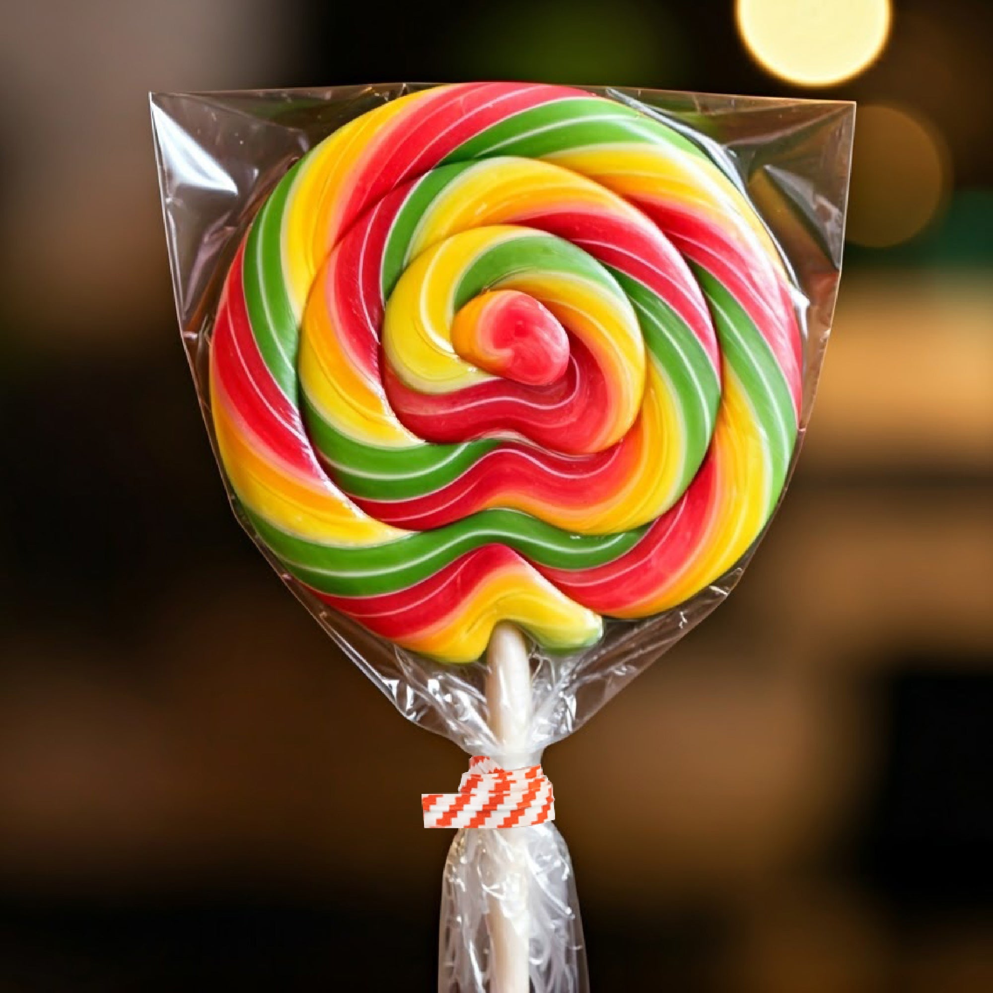 Red and White Striped Twist-Tie - 2,000/Pack