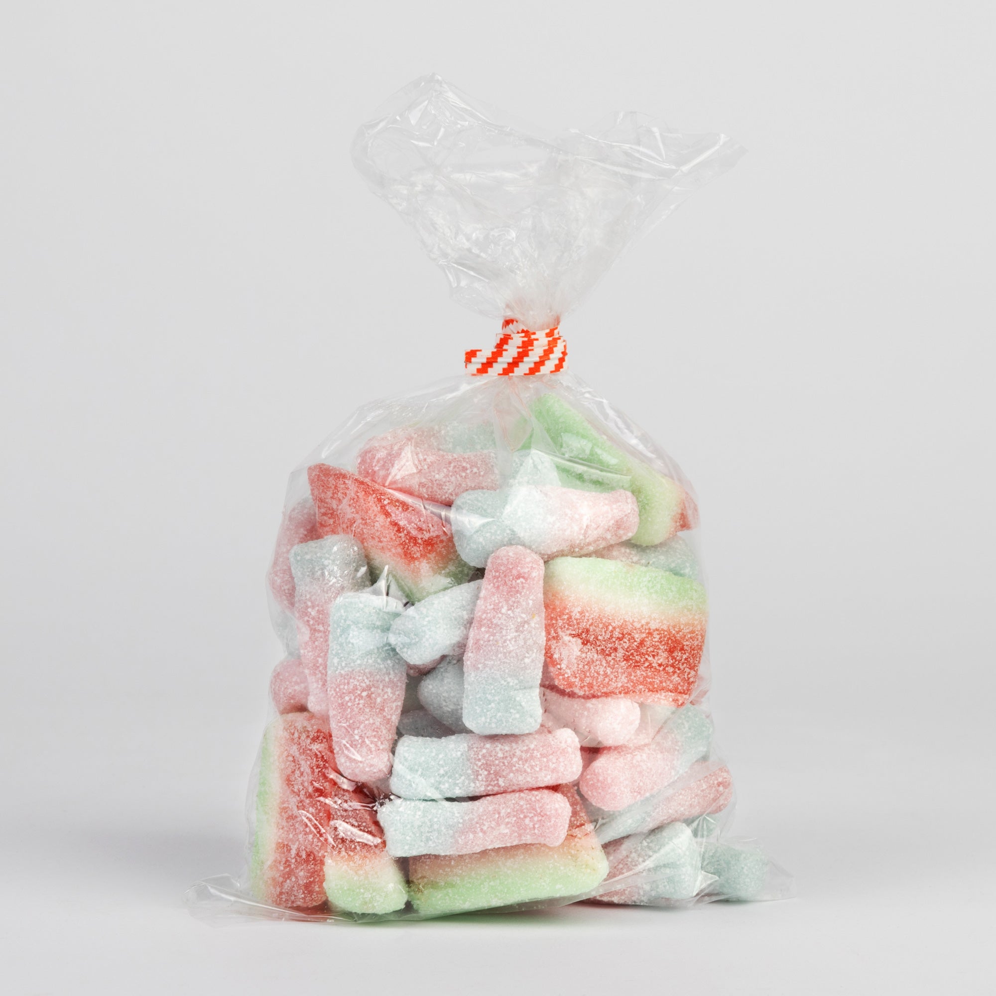 Red and White Striped Twist-Tie - 2,000/Pack