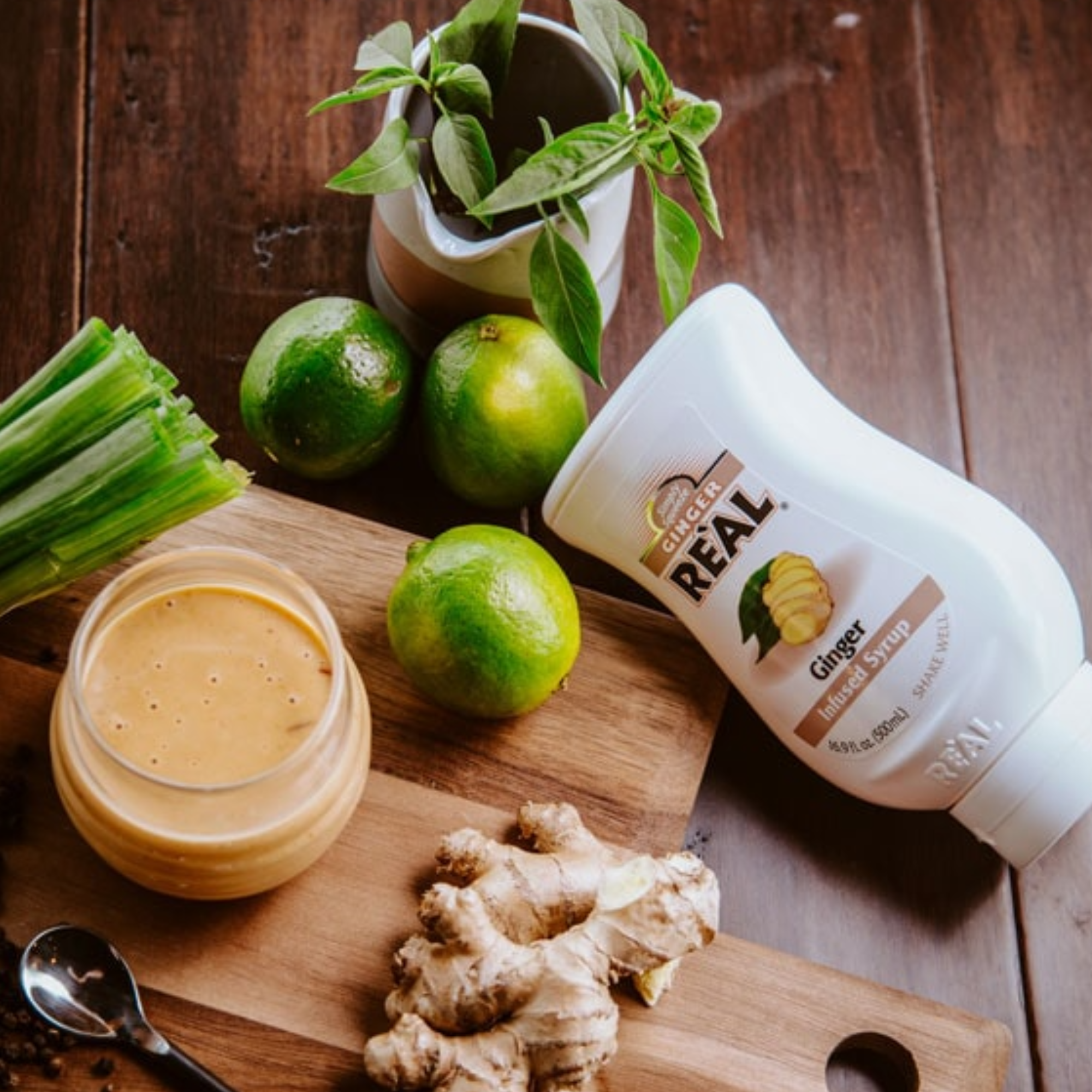 Re'al Ginger Puree Infused Syrup 500mL