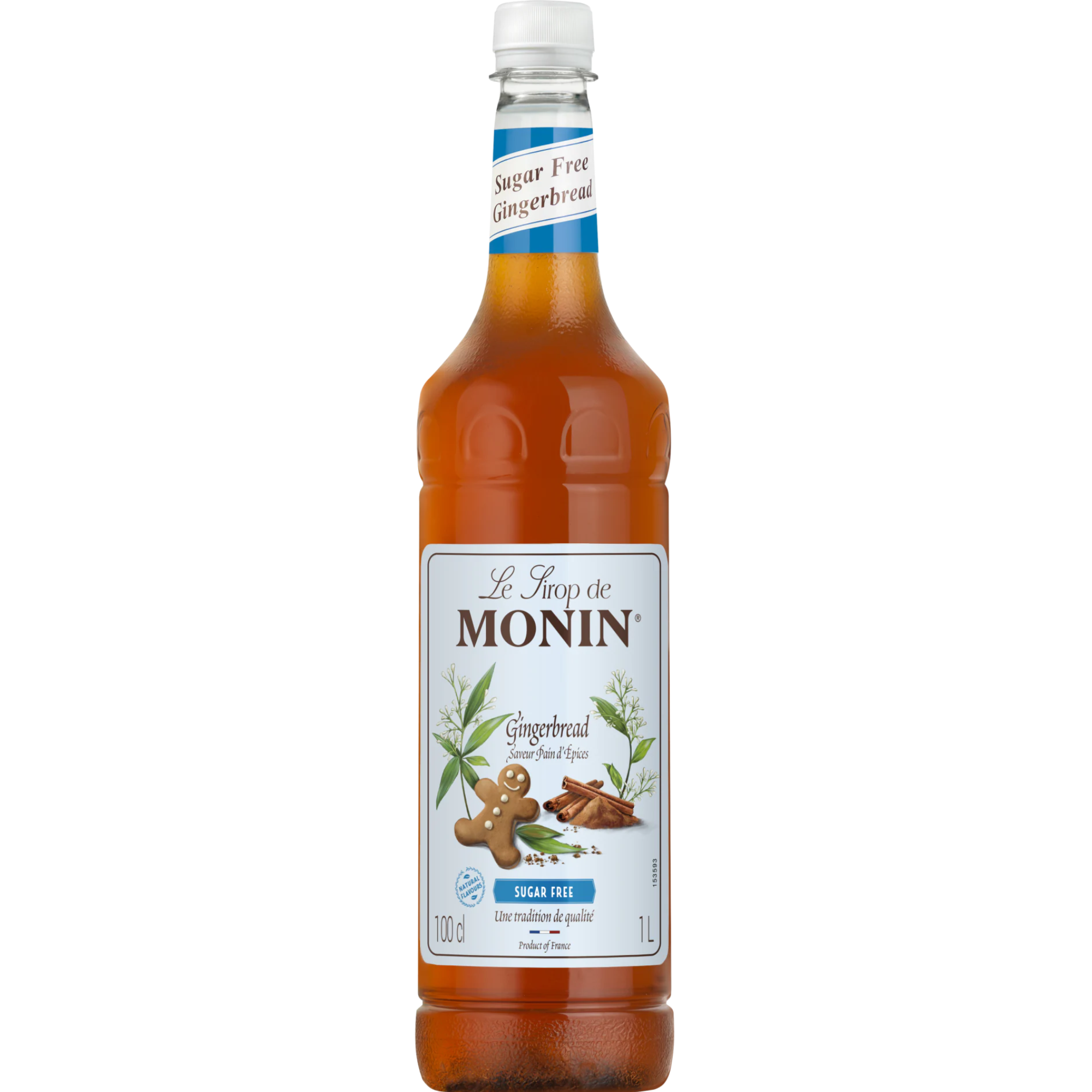 MONIN Sugar Free Gingerbread Syrup 1L