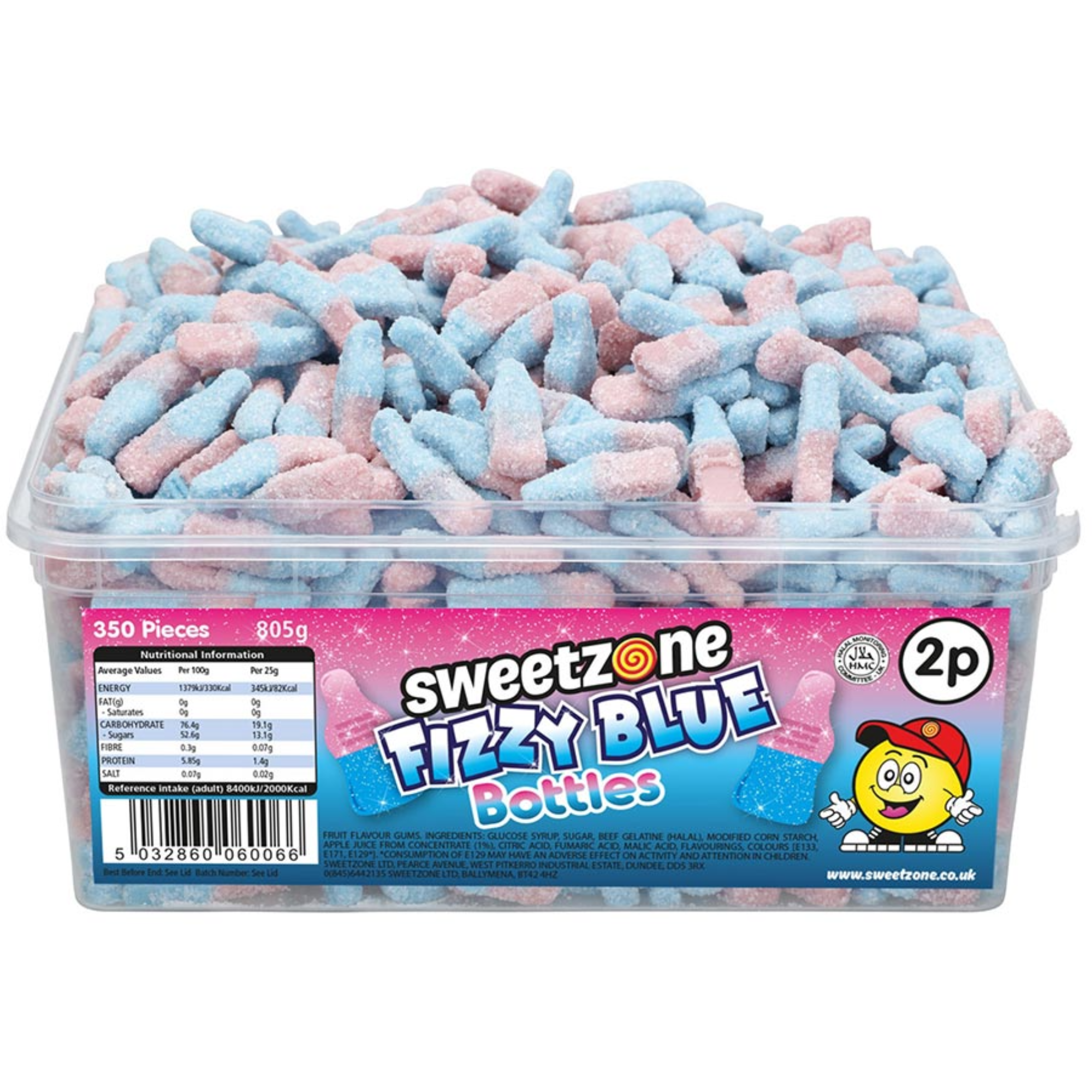 Fizzy Blue Bottles 2p Tub 805g