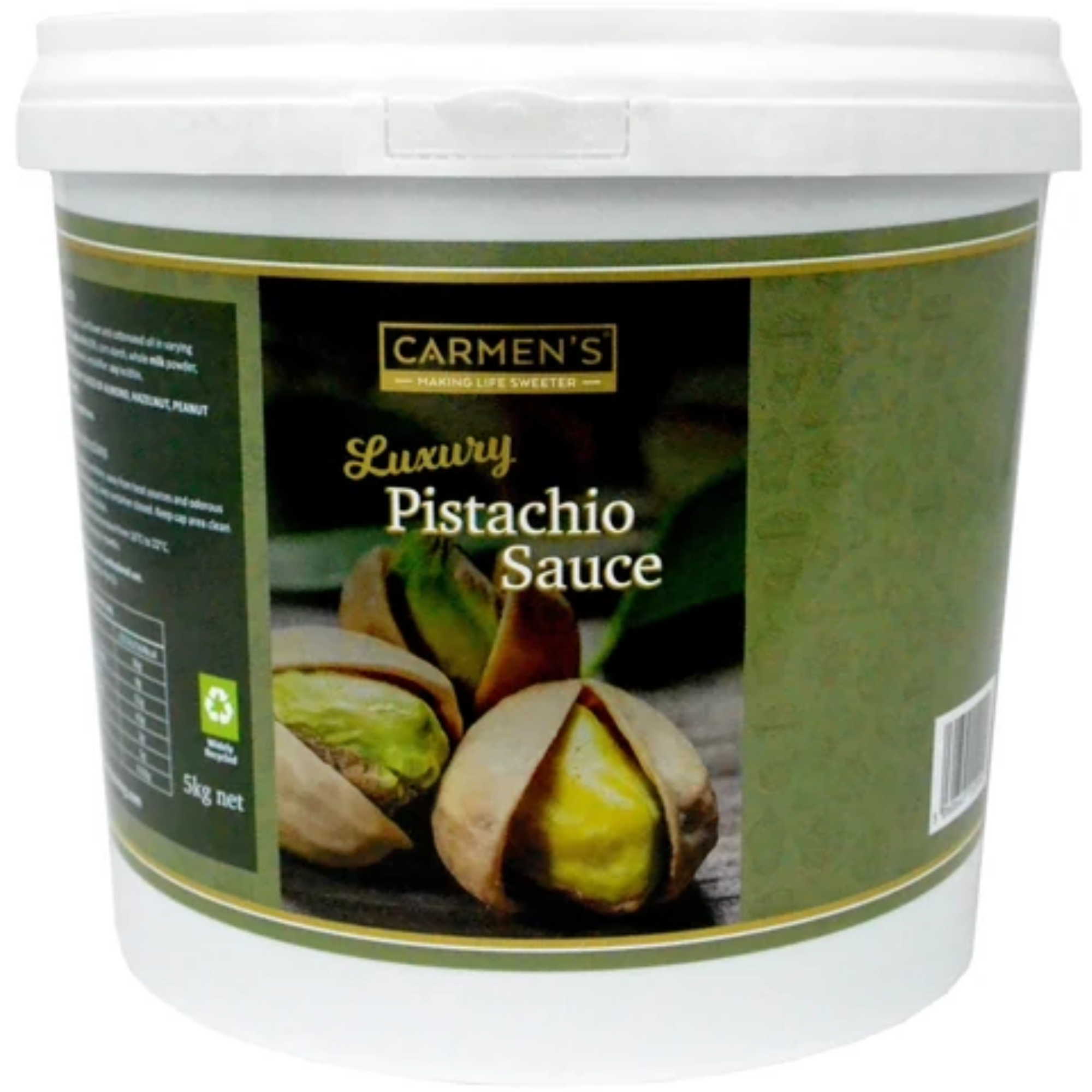 Carmen's Luxury Real Pistachio Topping Sauce 5kg