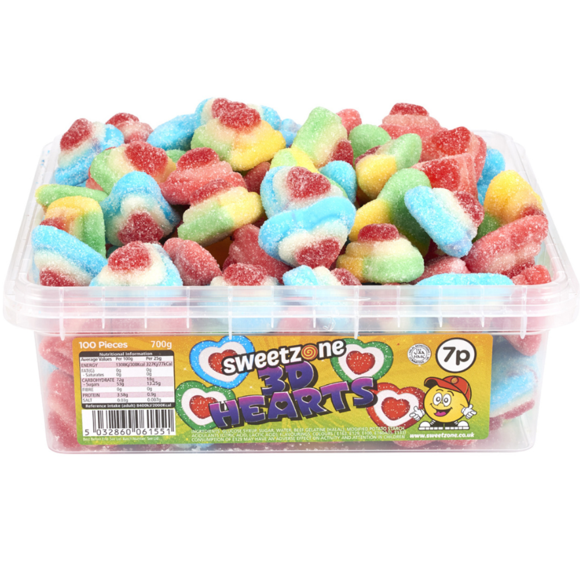 3D Hearts 100 x 7p 700g PMP