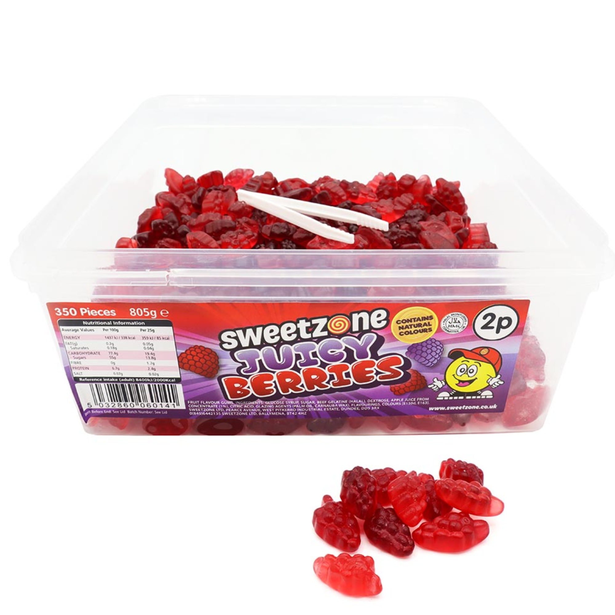 Sweetzone Juicy Berries 2p Tub 805g