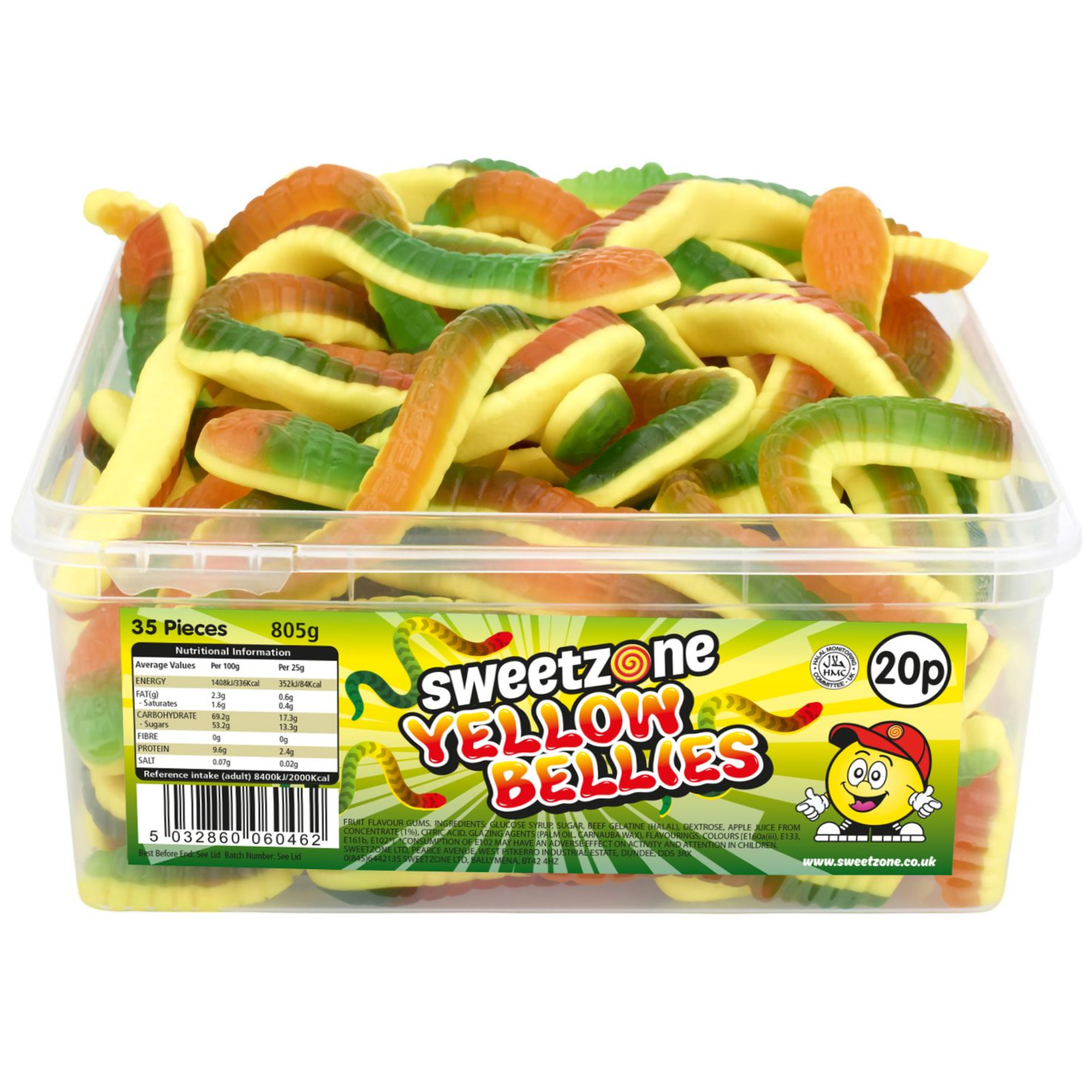 Giant Yellow Bellies Tubs 20p 805g