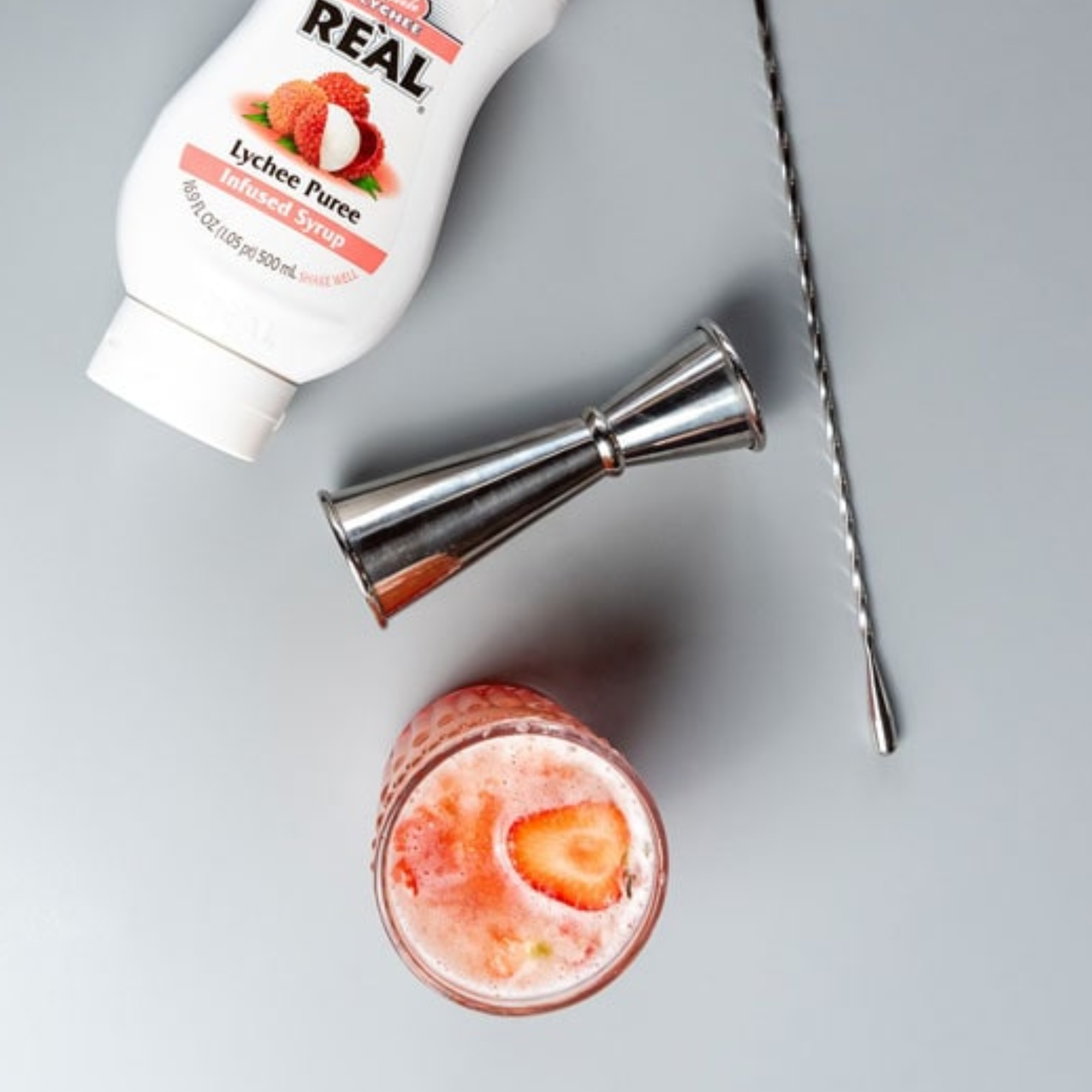 Re'al Lychee Puree Infused Syrup 500mL