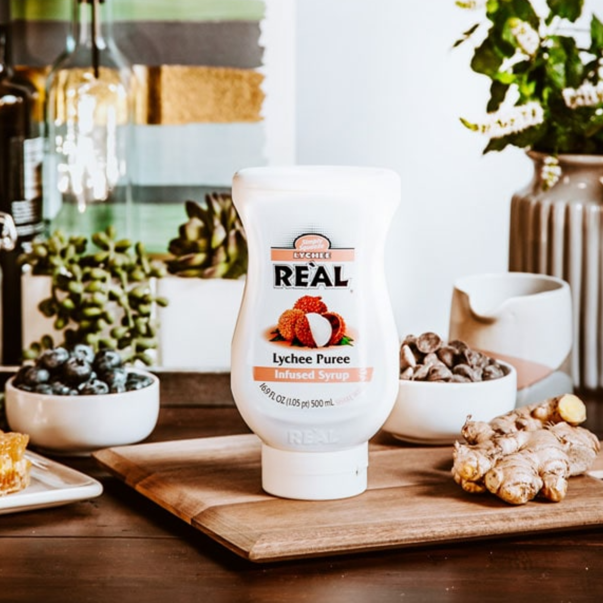 Re'al Lychee Puree Infused Syrup 500mL