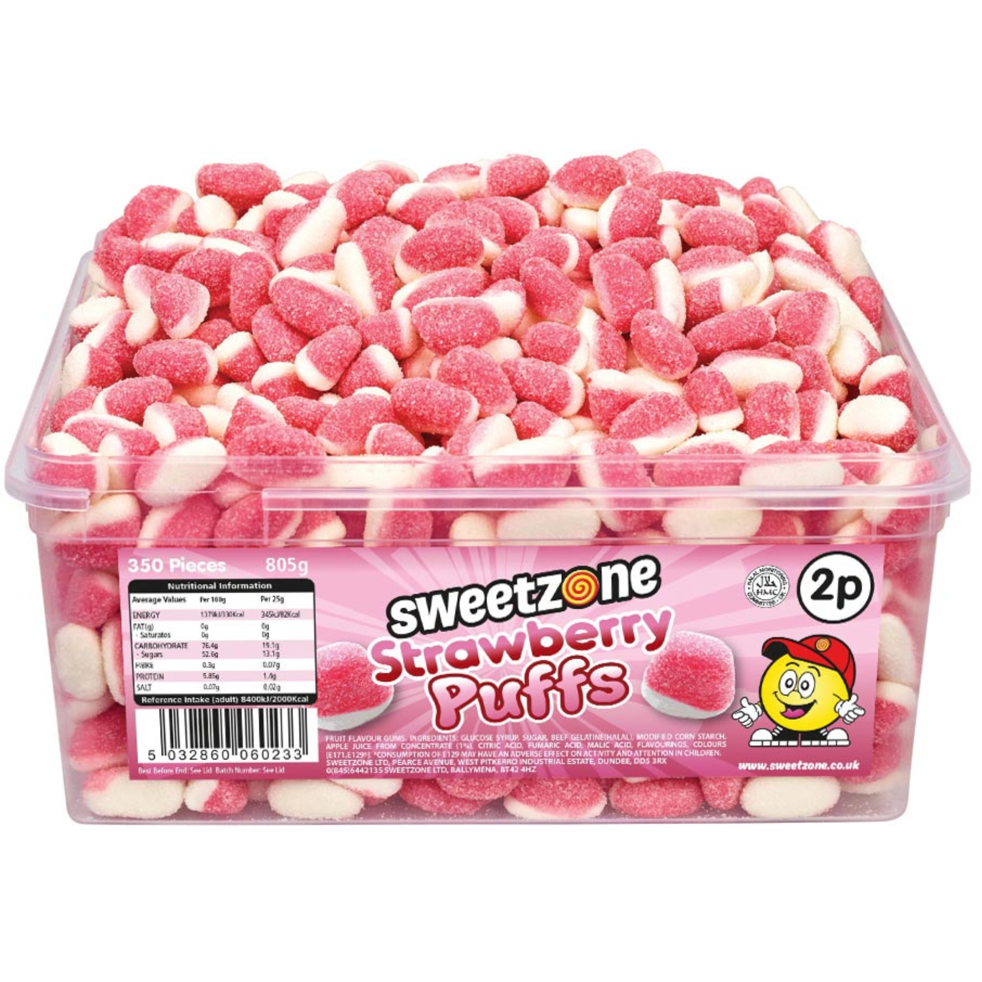 Strawberry Puffs 2p Tub