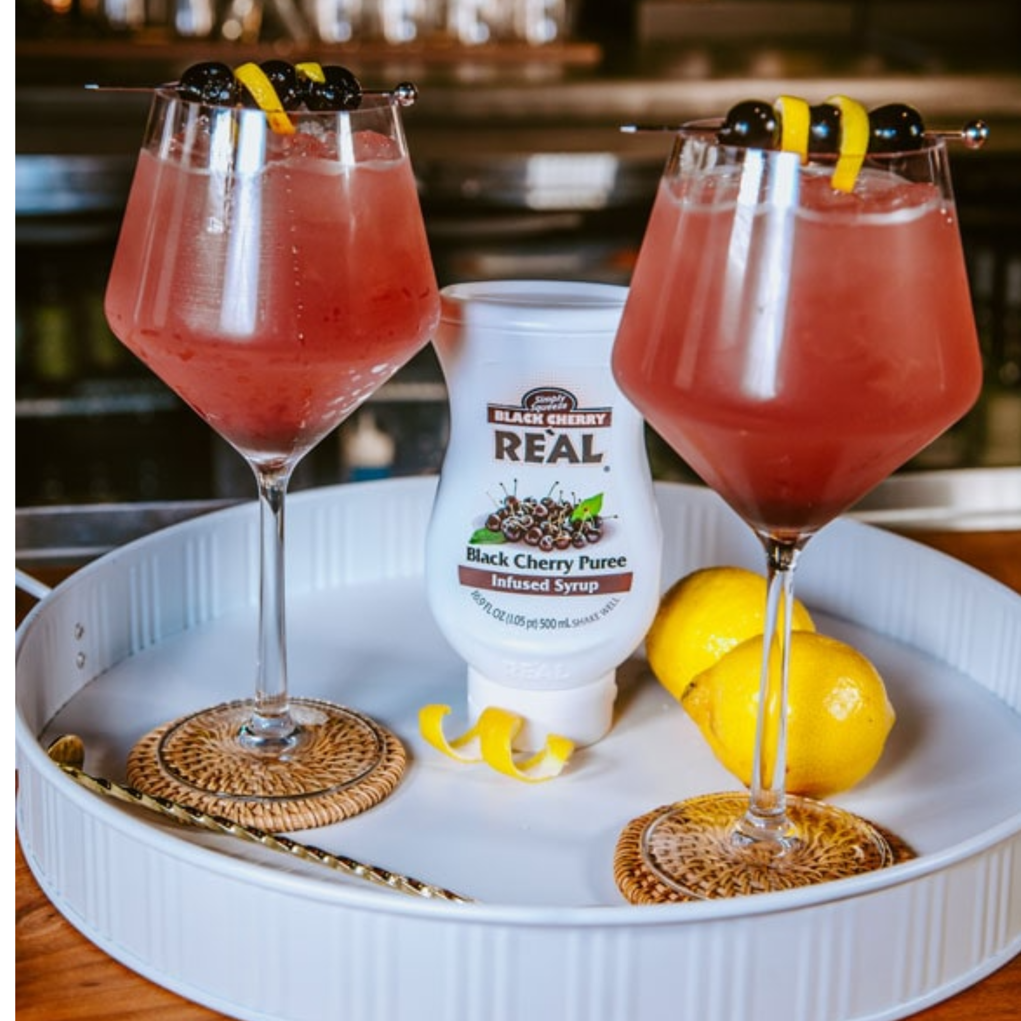 Re'al Black Cherry Puree Infused Syrup 500mL