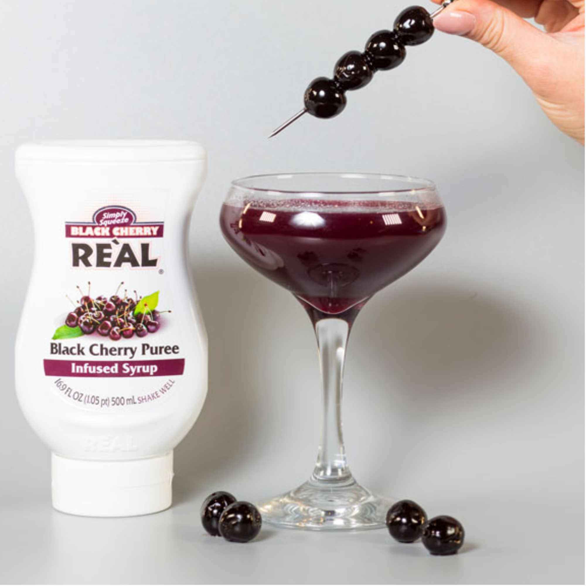 Re'al Black Cherry Puree Infused Syrup 500mL