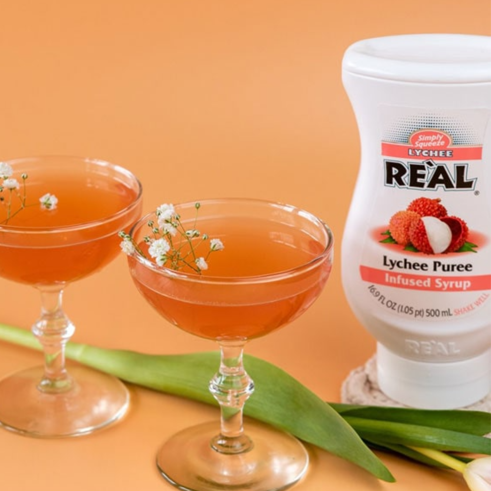 Re'al Lychee Puree Infused Syrup 500mL