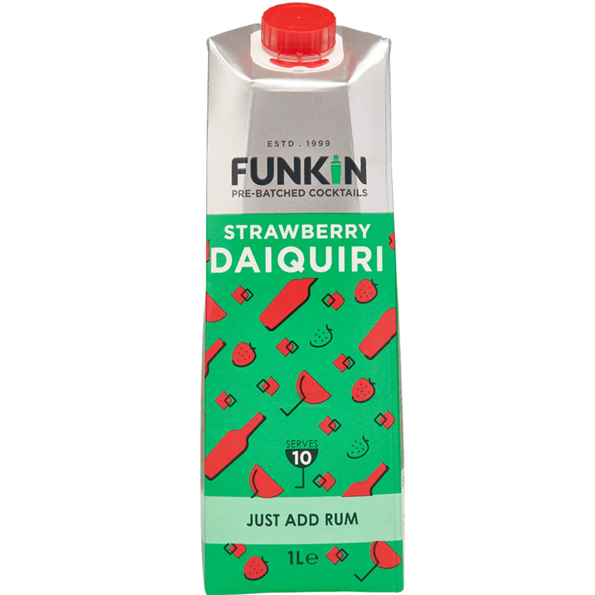 FUNKIN Strawberry Daiquiri Cocktail Mixer 1 Ltr Pre-Batched