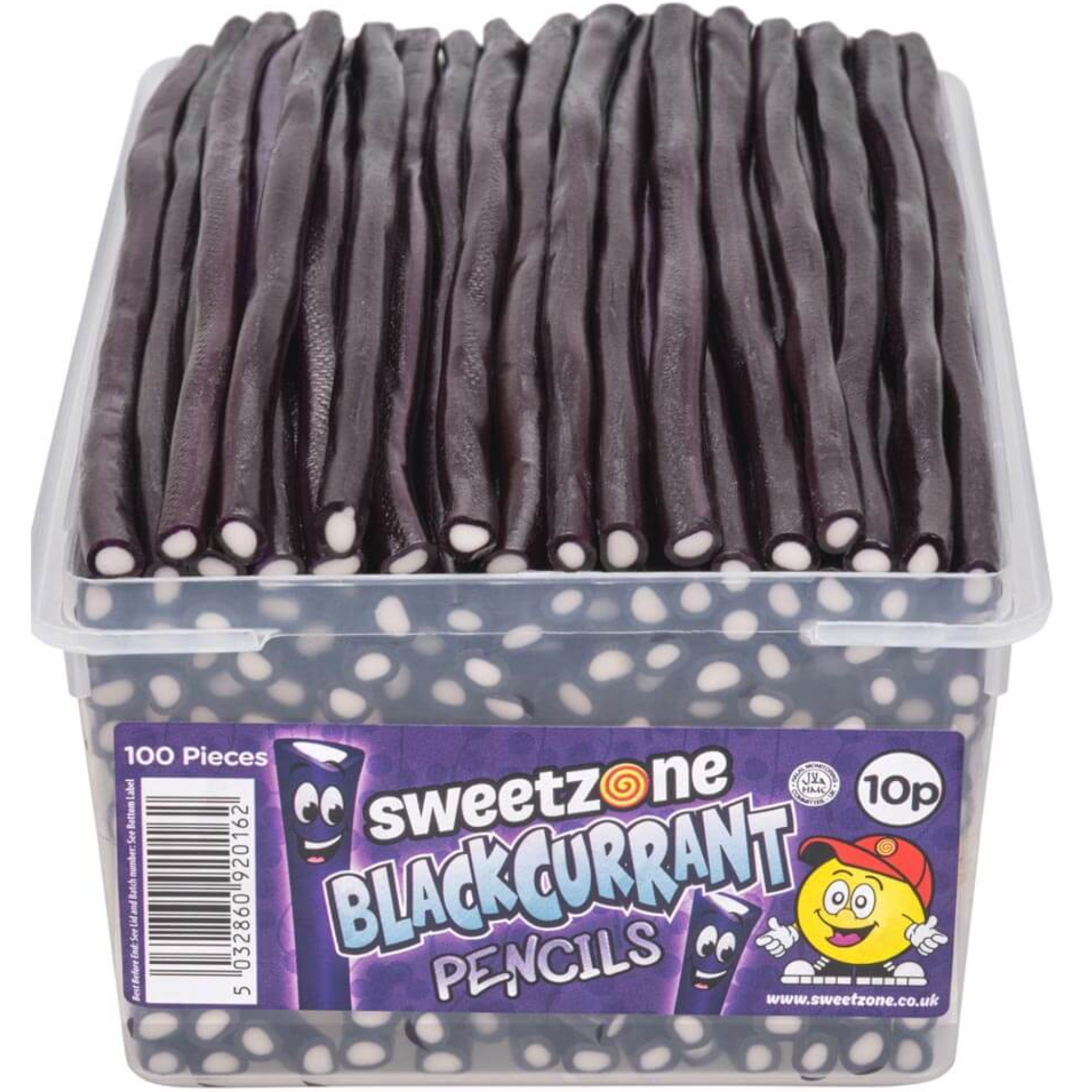 10p Pencils - Blackcurrant (100 Pieces) 1.1kg Tub