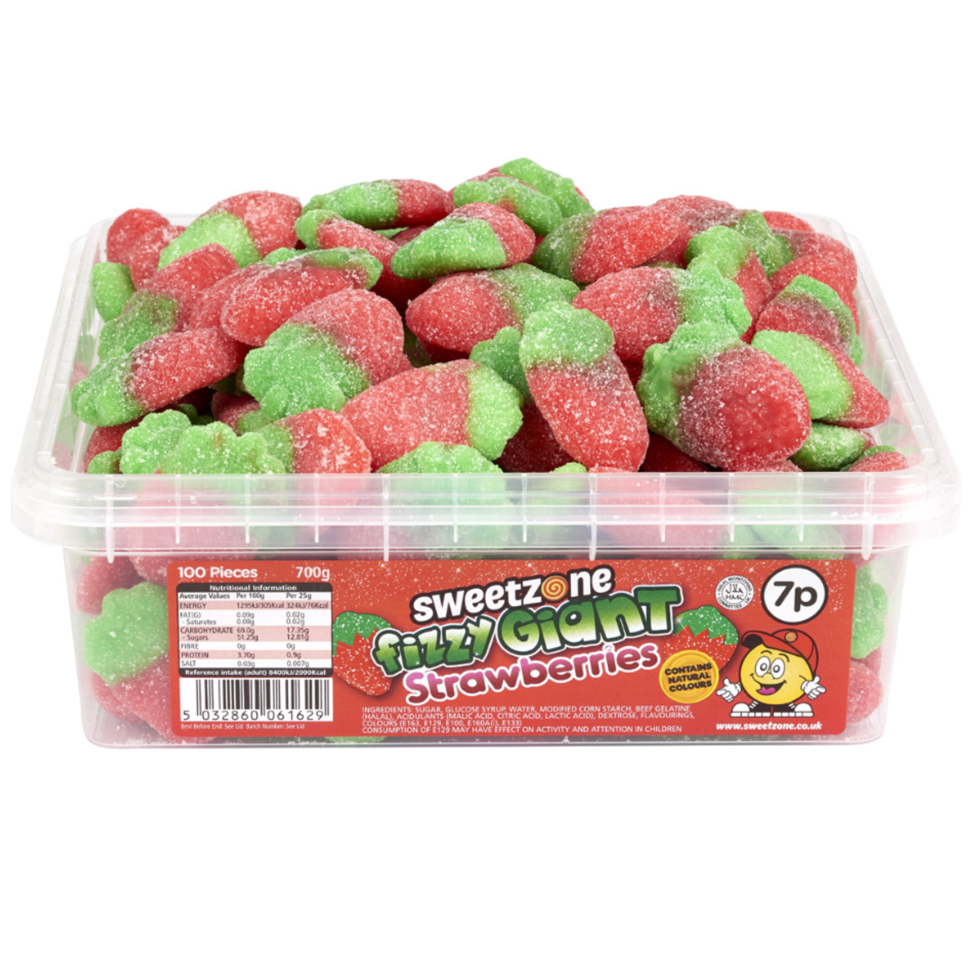 Fizzy Giant Strawberries Tub 700g