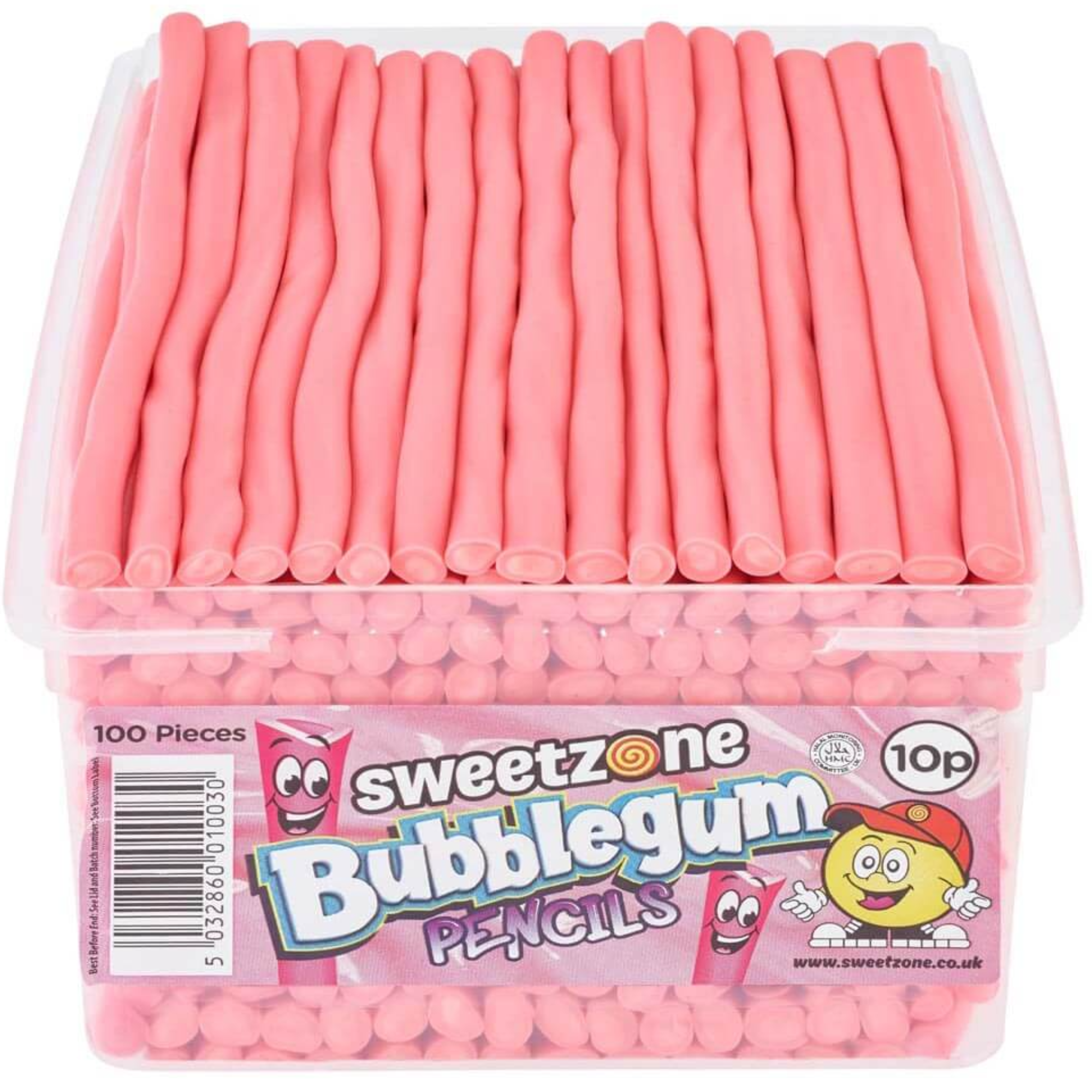 10p Pencils - Bubblegum (100 Pieces) 1.1kg Tub