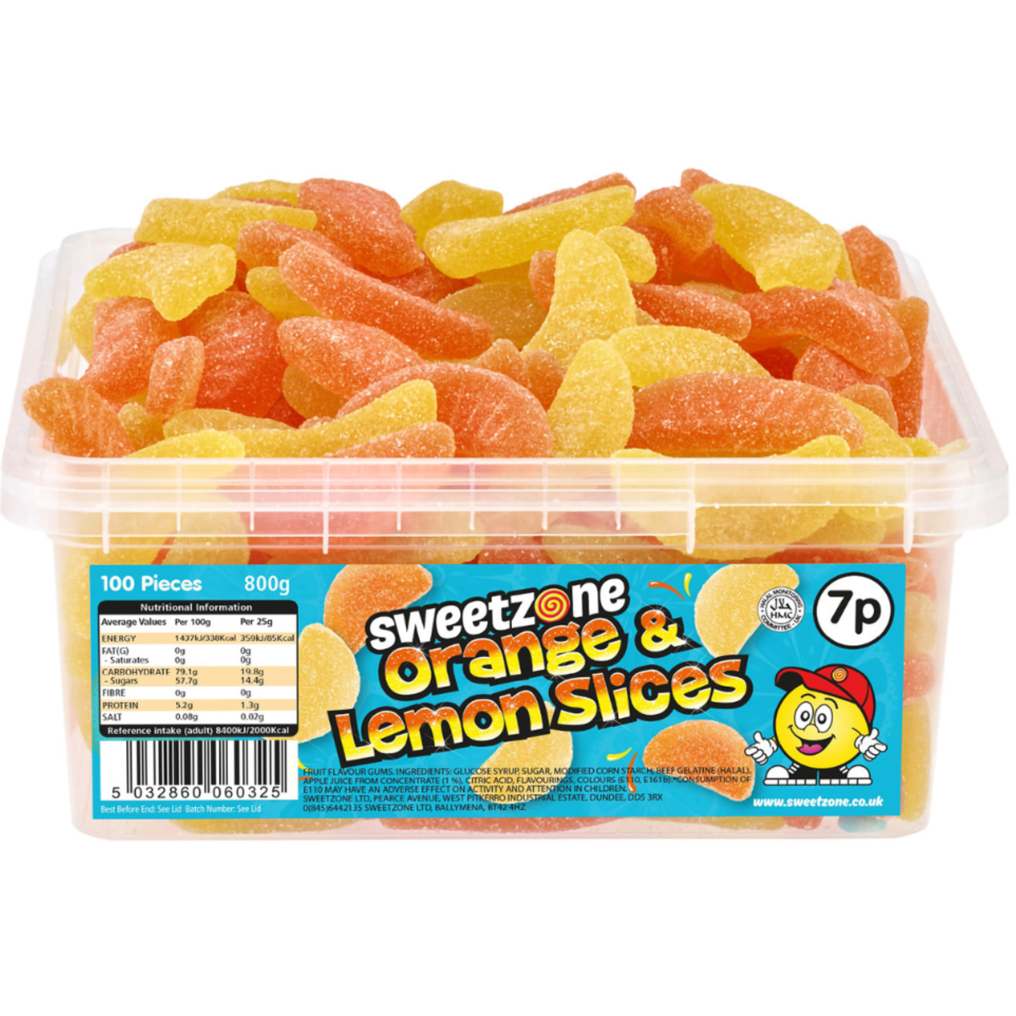 Orange & Lemon Slices Tub 800g