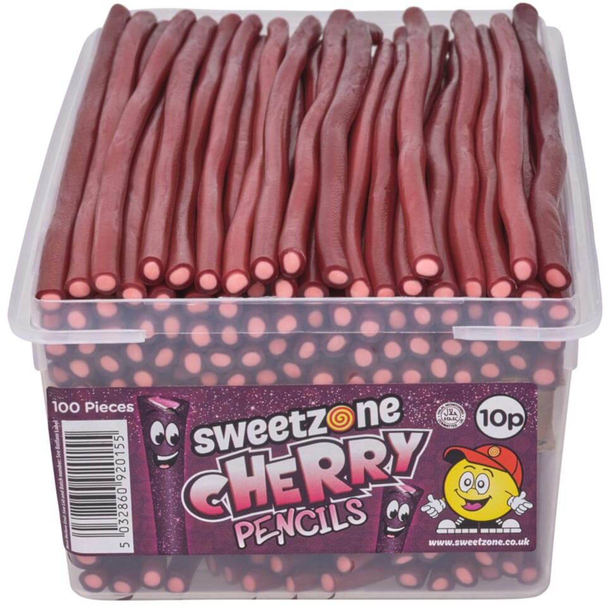10p Pencils - Cherry (100 Pieces) 1.1kg Tub