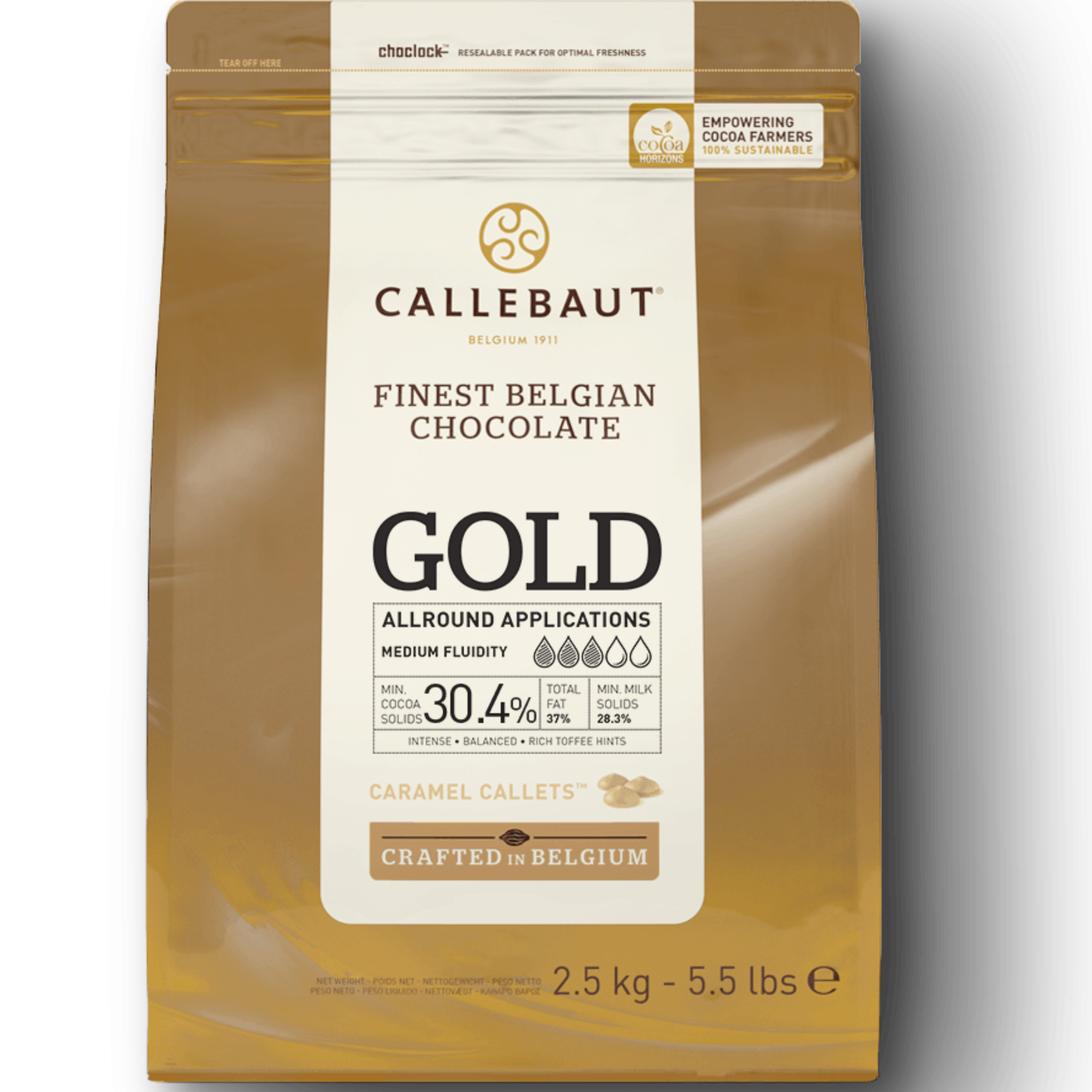 CALLEBAUT White Chocolate Caramel Callets 2.5KG