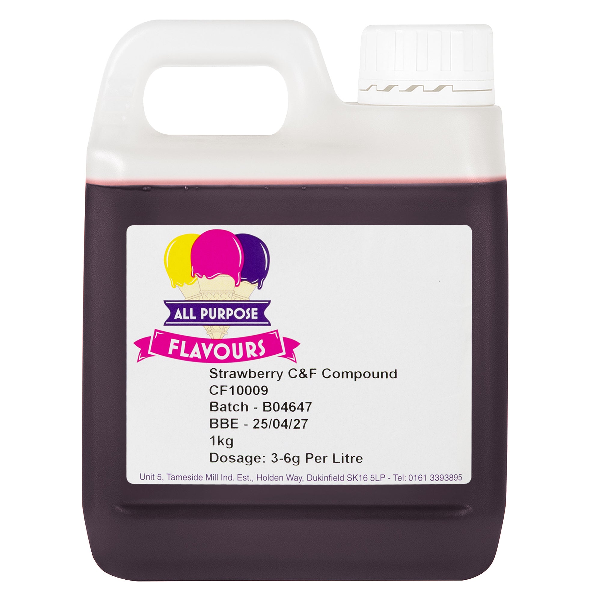 All Purpose Flavours Strawberry Colour and Flavour Compound 1kg