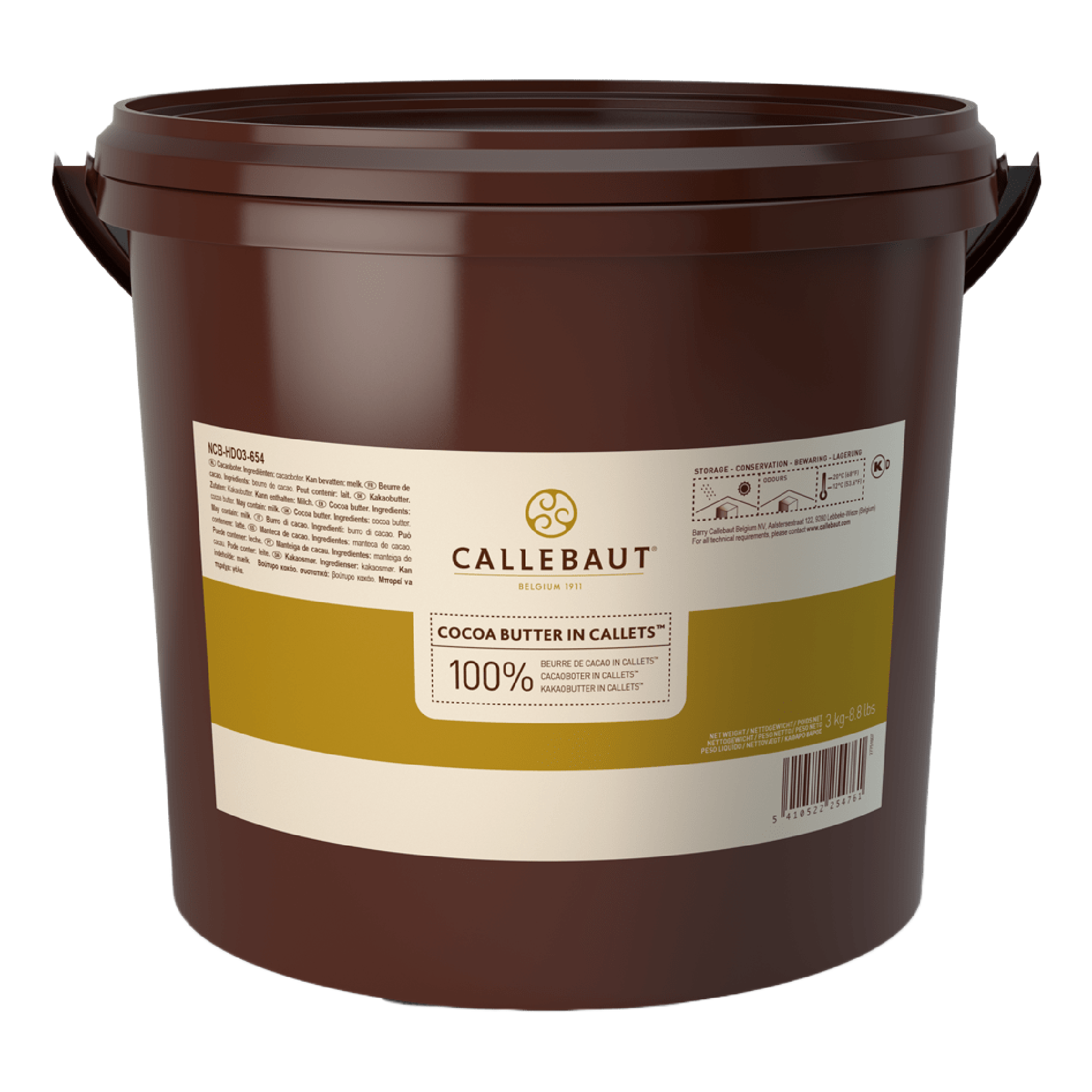 Callebaut Cocoa Butter Callets Deodorized 3kg Bucket